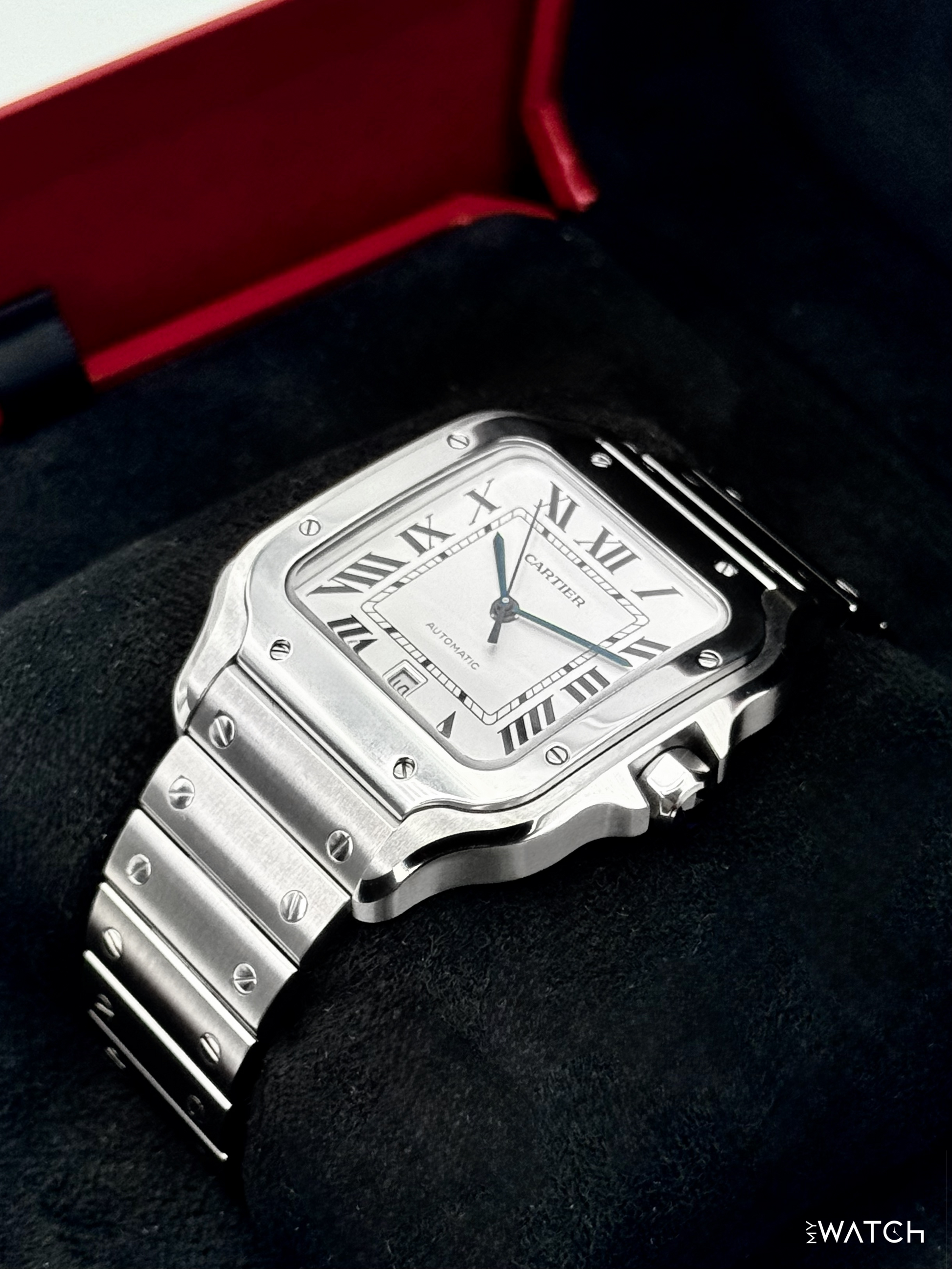 2025 Santos De Cartier 39.8mm WSSA0018 Stainless Steel White Dial - MyWatchLLC