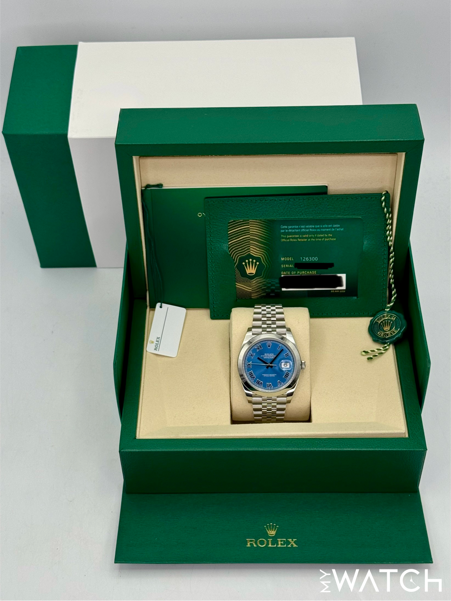 NEW 2025 Rolex Datejust 41mm 126300 Stainless Steel Jubilee Blue Roman Numeral Dial