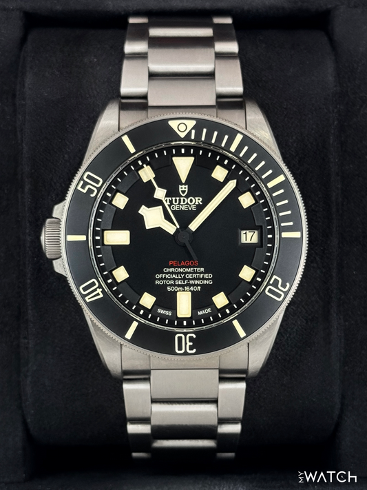 Tudor Pelagos LHD 42mm 25610TNL Titanium Black Dial - MyWatchLLC