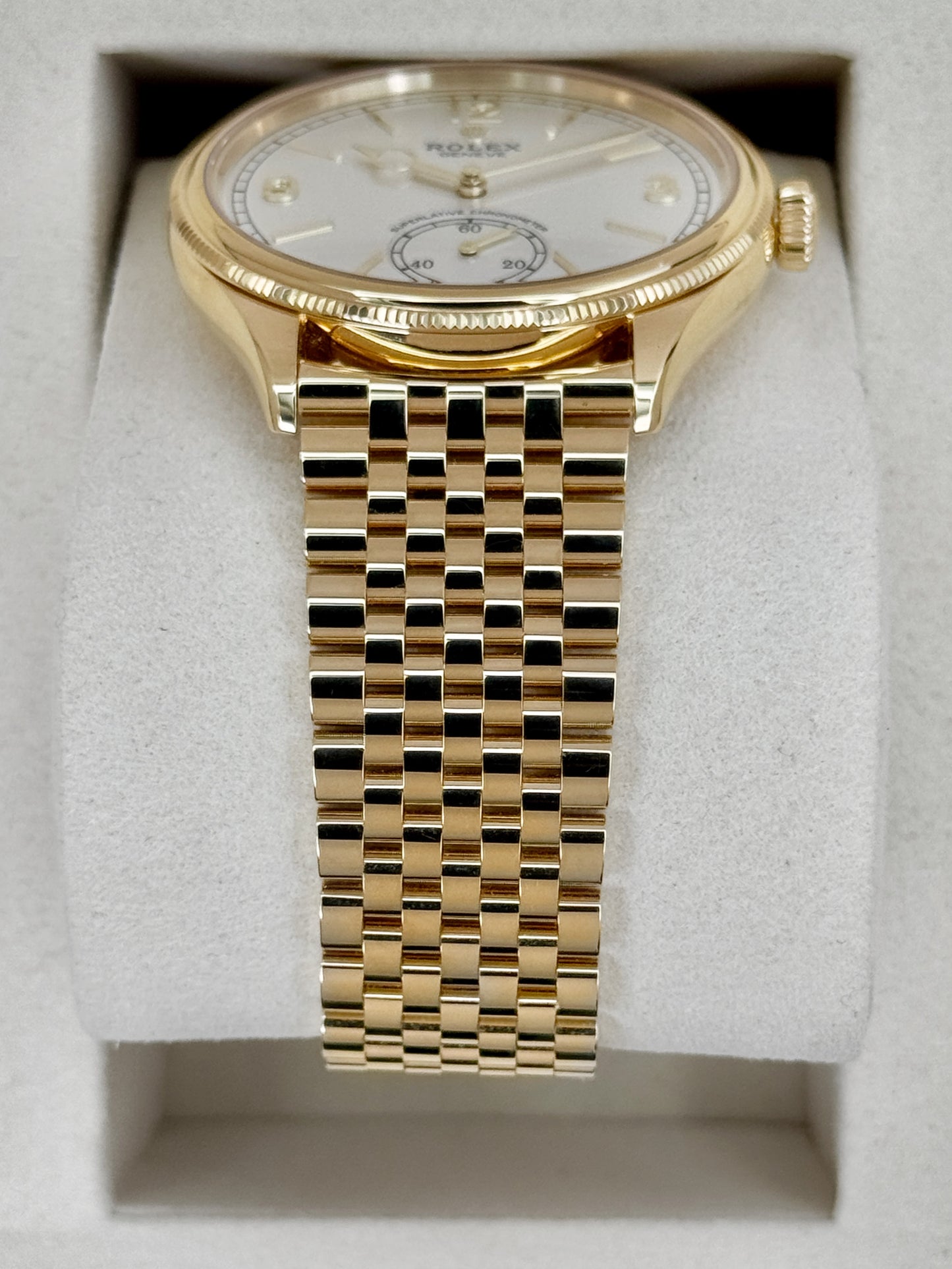 NEW 2026 Rolex 1908 39mm 52508 Yellow Gold Settimo Bracelet White Dial