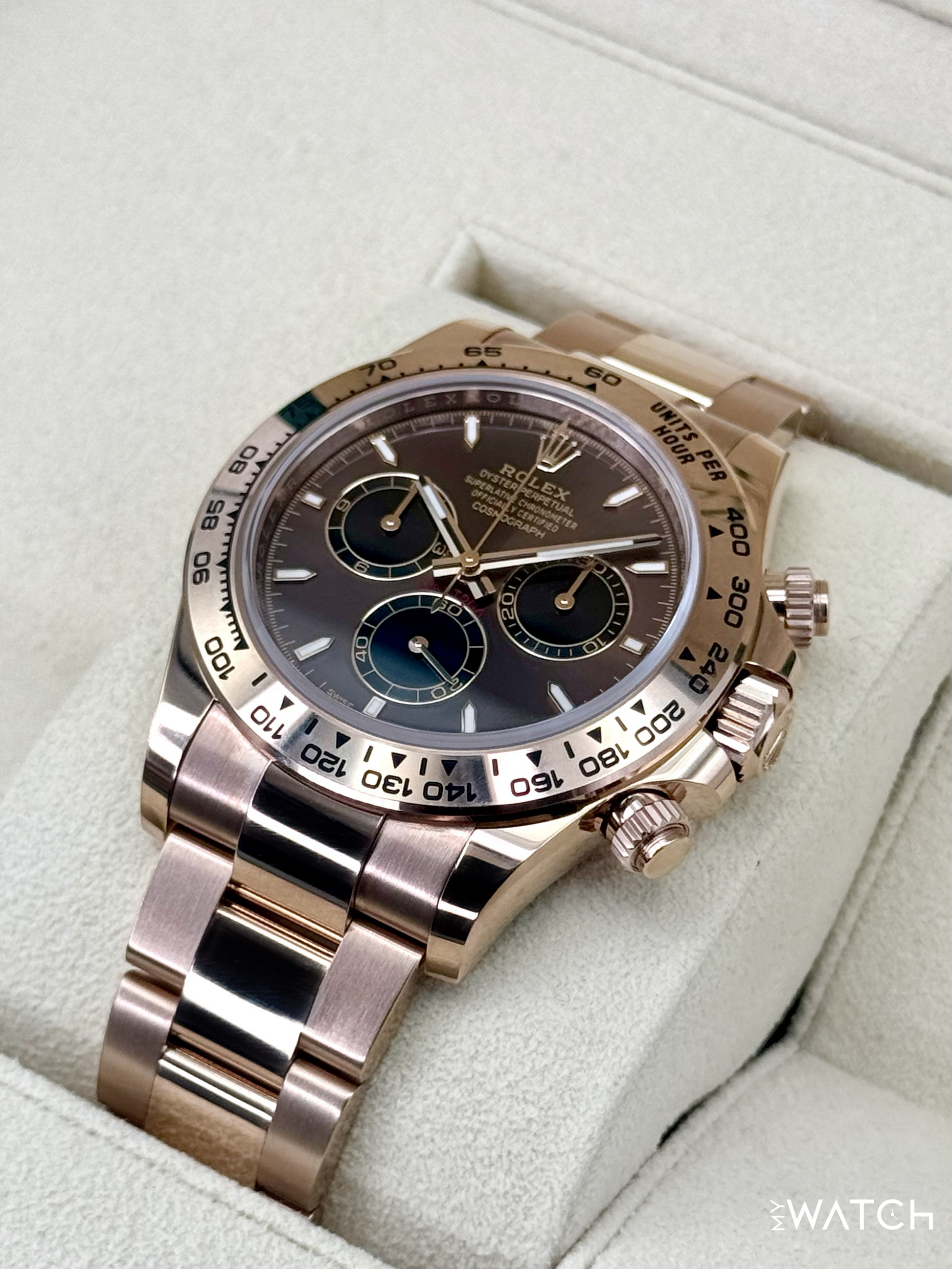 2025 Rolex Daytona 40mm 126505 Rose Gold Chocolate Dial - MyWatchLLC