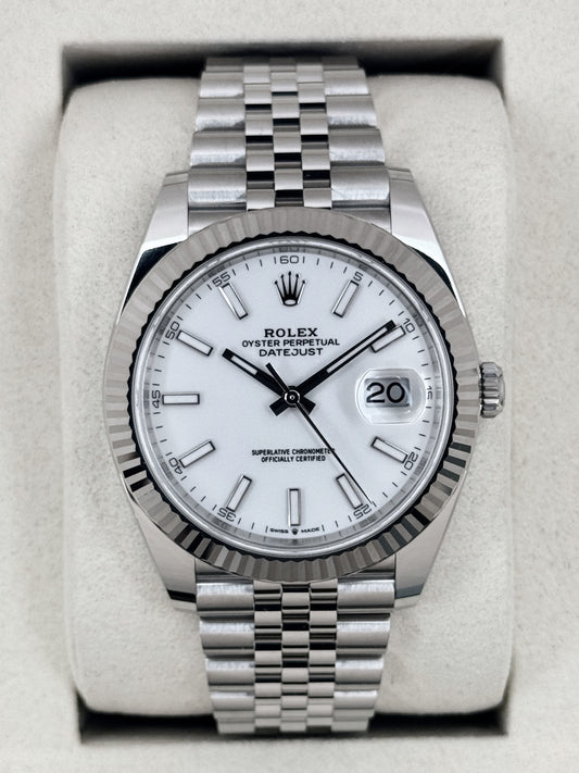 2025 Rolex Datejust 41mm 126334 Stainless Steel Jubilee White Dial