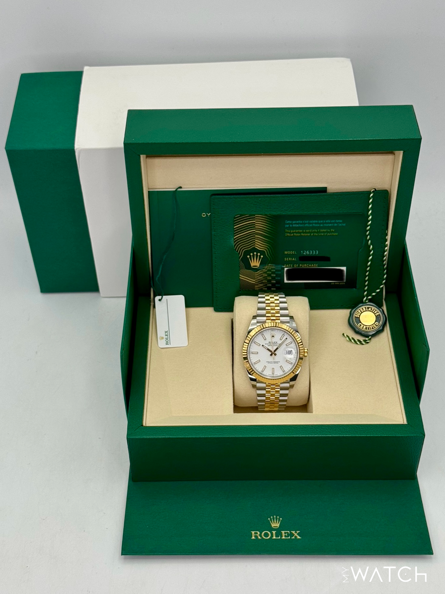 NEW 2025 Rolex Datejust 41mm 126333 Two-Tone Jubilee White Dial