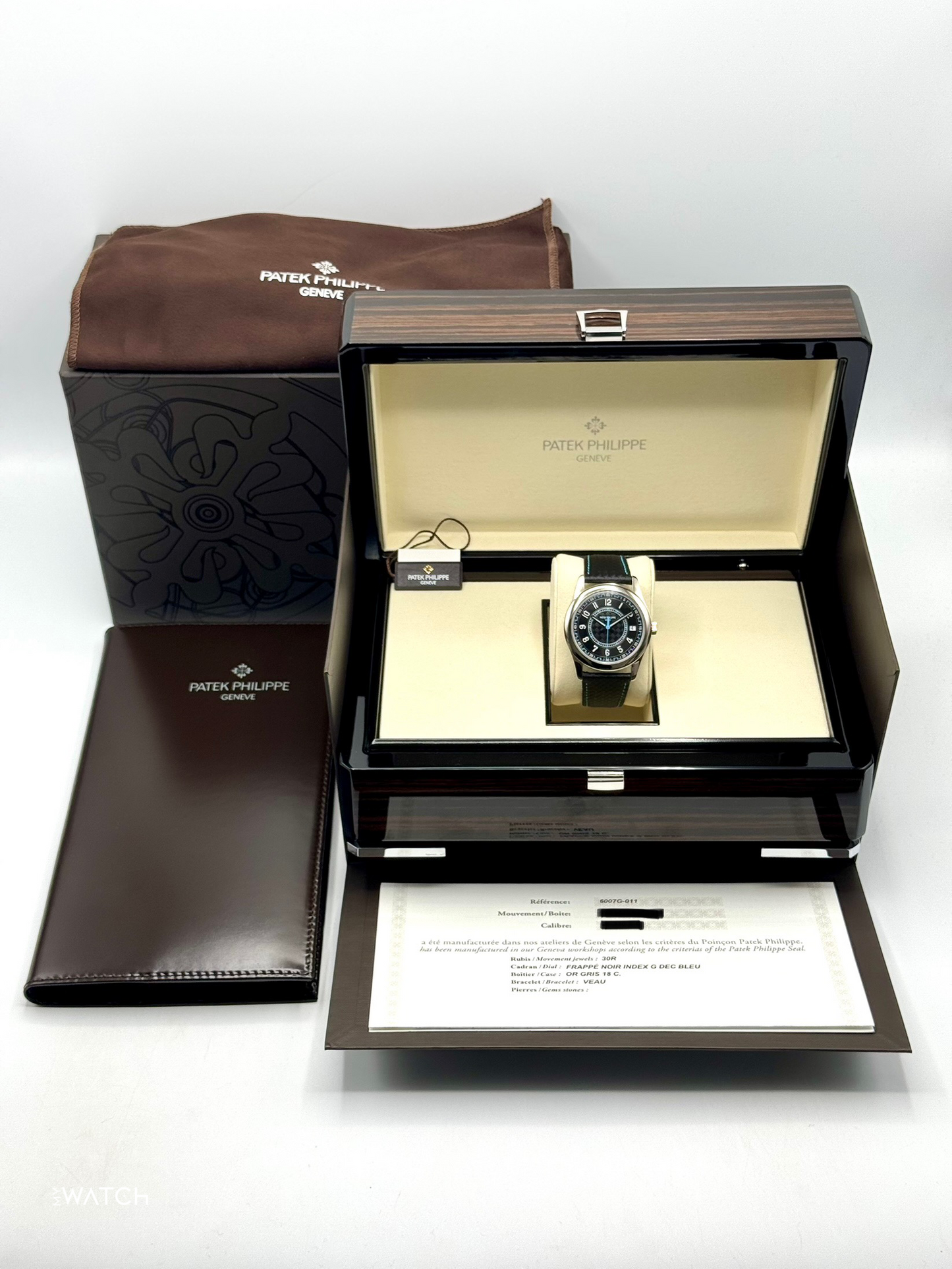 2025 Patek Philippe Calatrava Blue 6007G White Gold Black Dial
