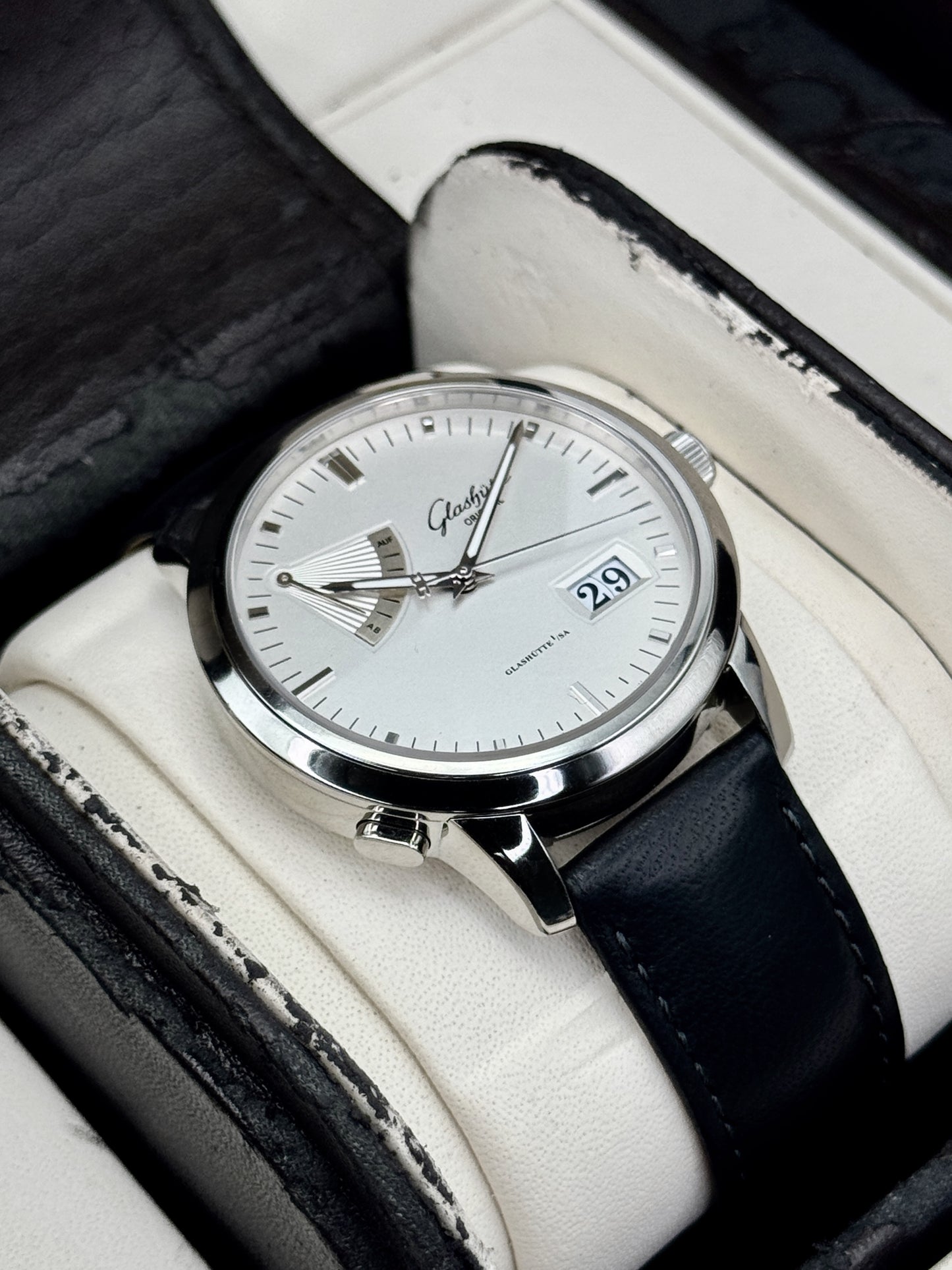 2011 Glashütte Original Senator 40mm 100-01-13-02-04 Stainless Steel Silver Dial
