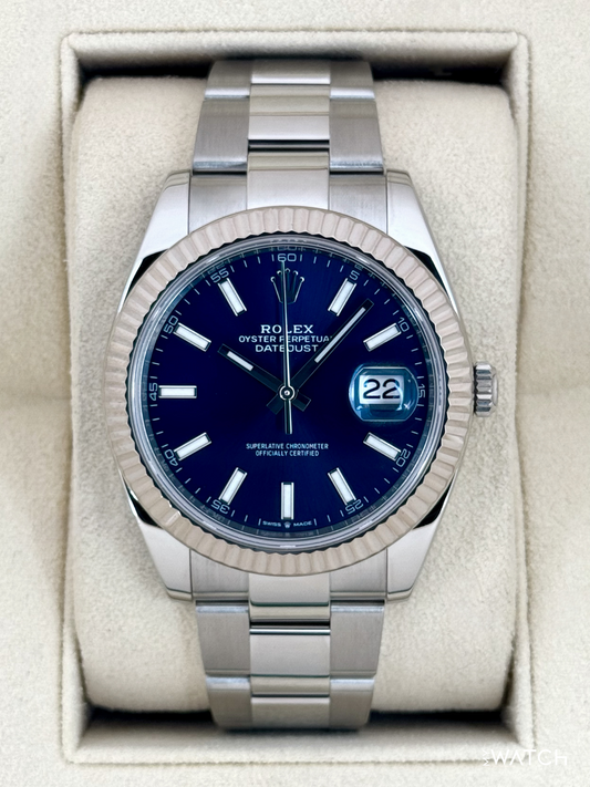 2021 Rolex Datejust 41mm 126334 Stainless Steel Oyster Blue Dial - MyWatchLLC