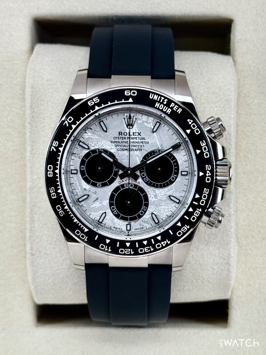 NEW 2026 Rolex Daytona 40mm 126519LN White Gold Oysterflex Meteorite Dial - MyWatchLLC
