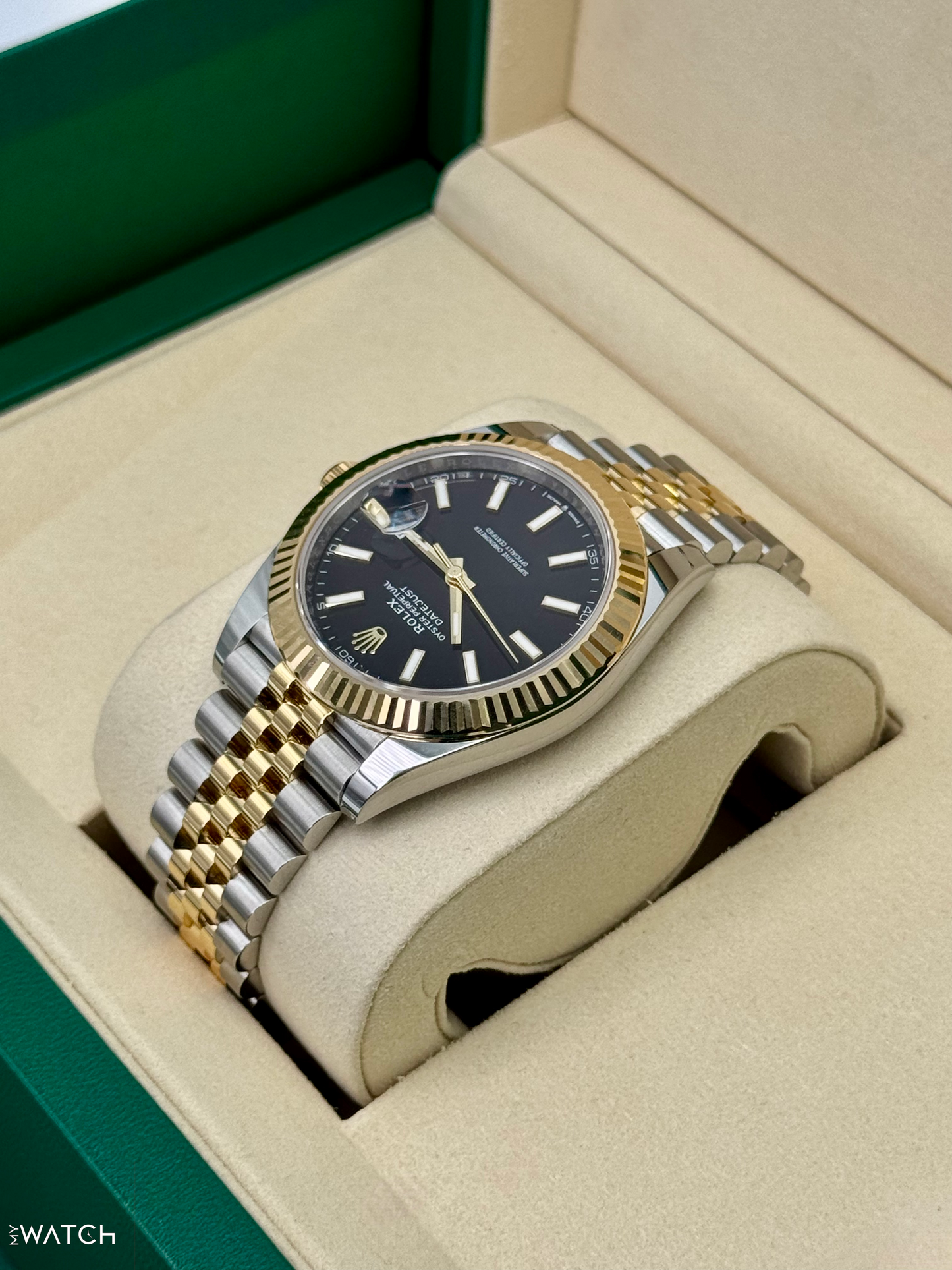 NEW 2025 Rolex Datejust 41mm 126333 Two-Tone Jubilee Black Dial