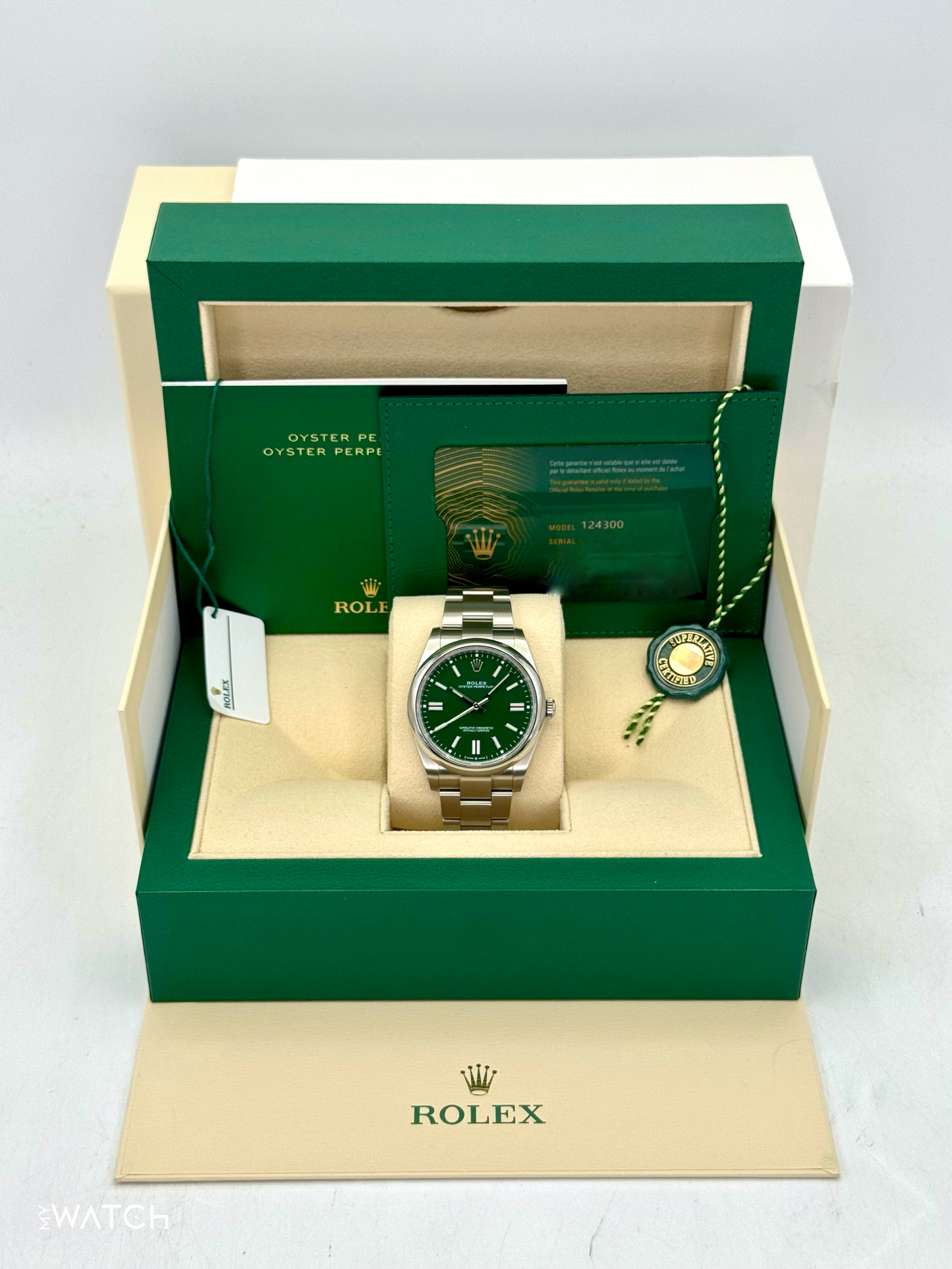 2023 Rolex Oyster Perpetual 41mm 124300 Green Dial