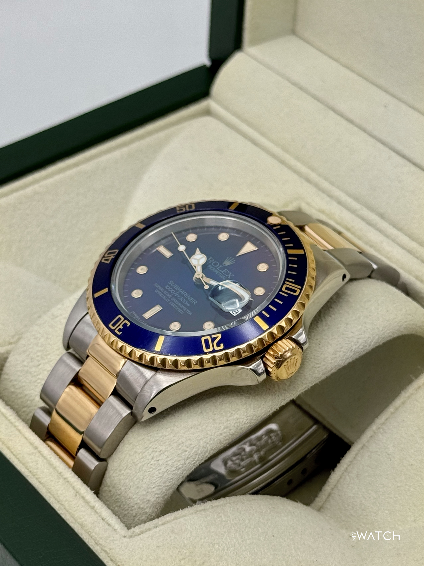 1987 Rolex Submariner 40mm 16803 Two-Tone Blue/Purple Dial
