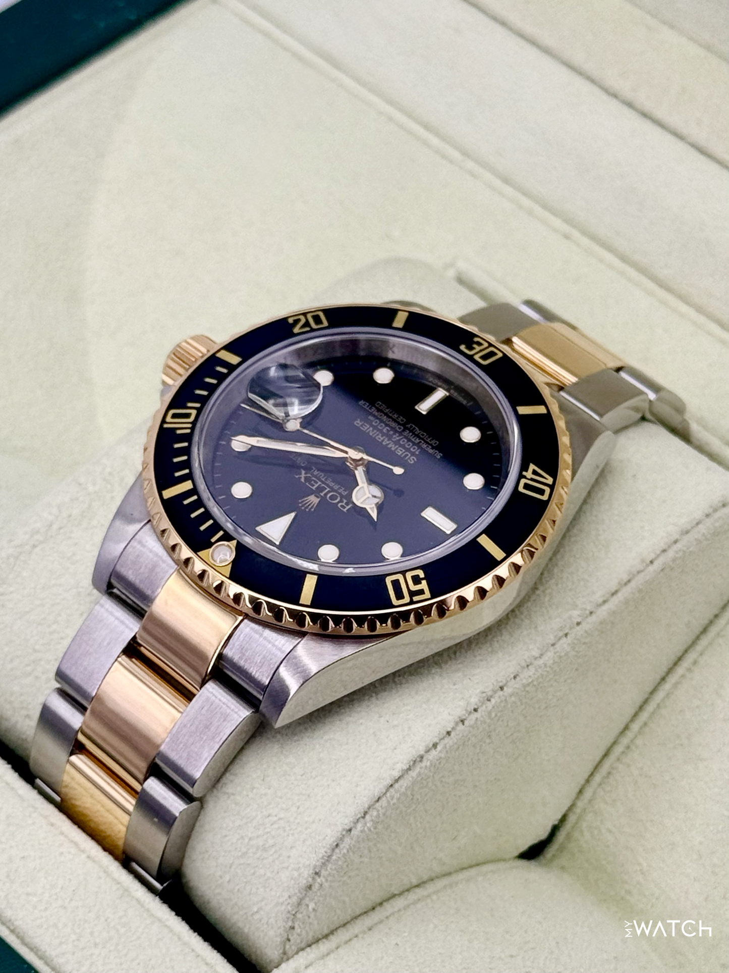 2009 Rolex Submariner 40mm 16613LN Two-Tone Black Dial - MyWatchLLC