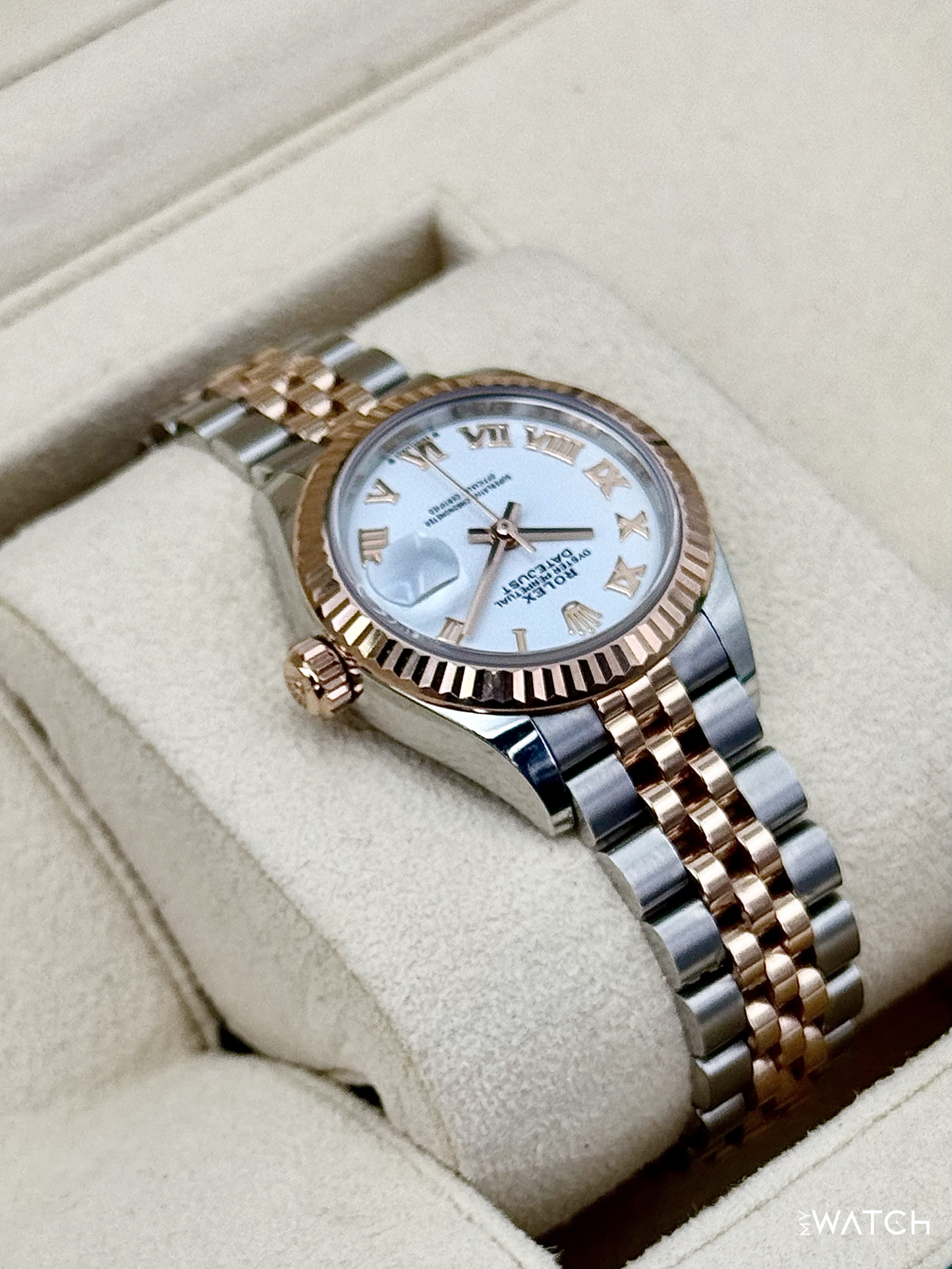 2023 Rolex Lady-Datejust 28mm 279171 Two-Tone Jubilee White Dial - MyWatchLLC