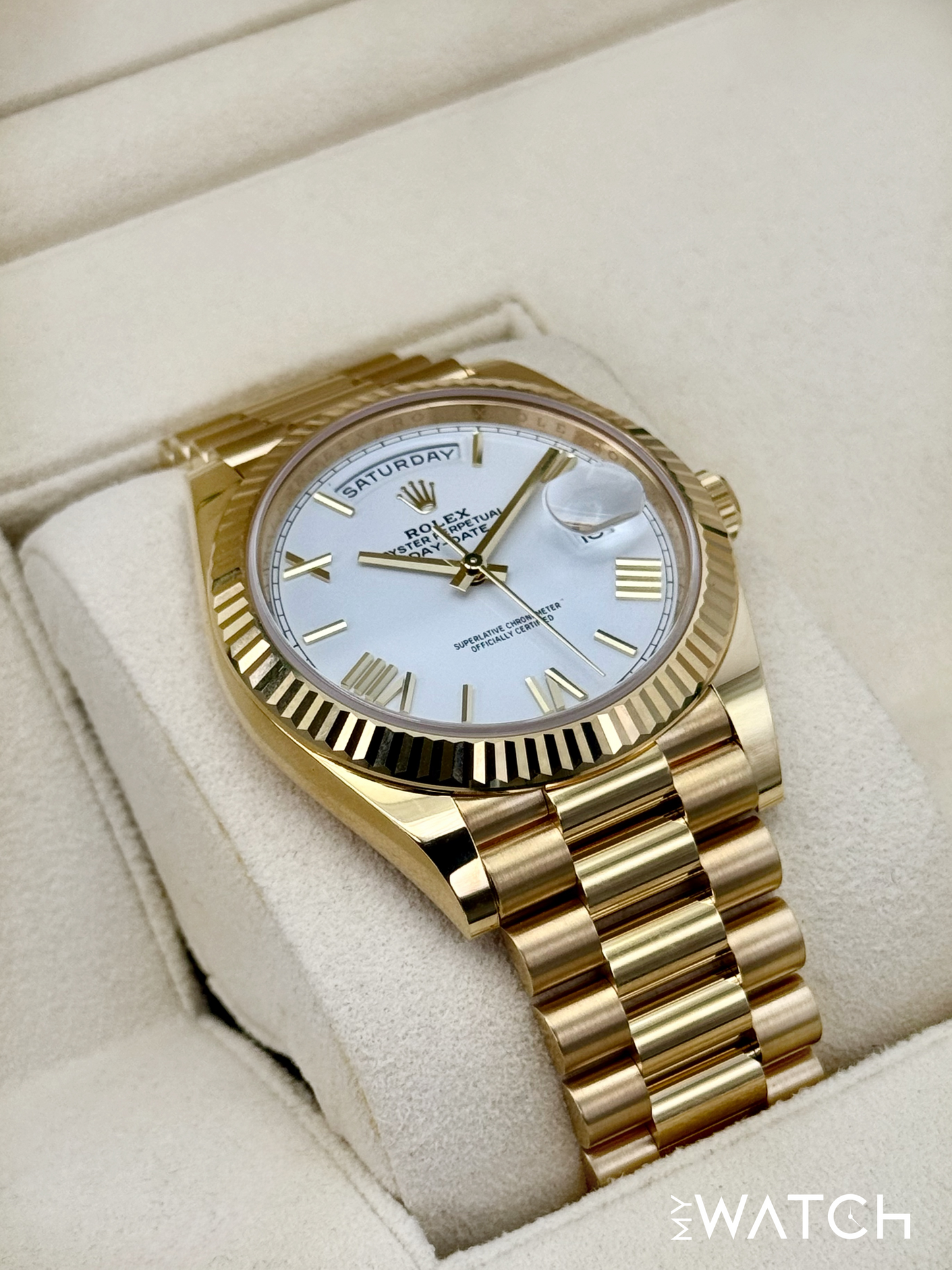 NEW 2025 Rolex Day-Date 40mm 228238 Presidential White Dial