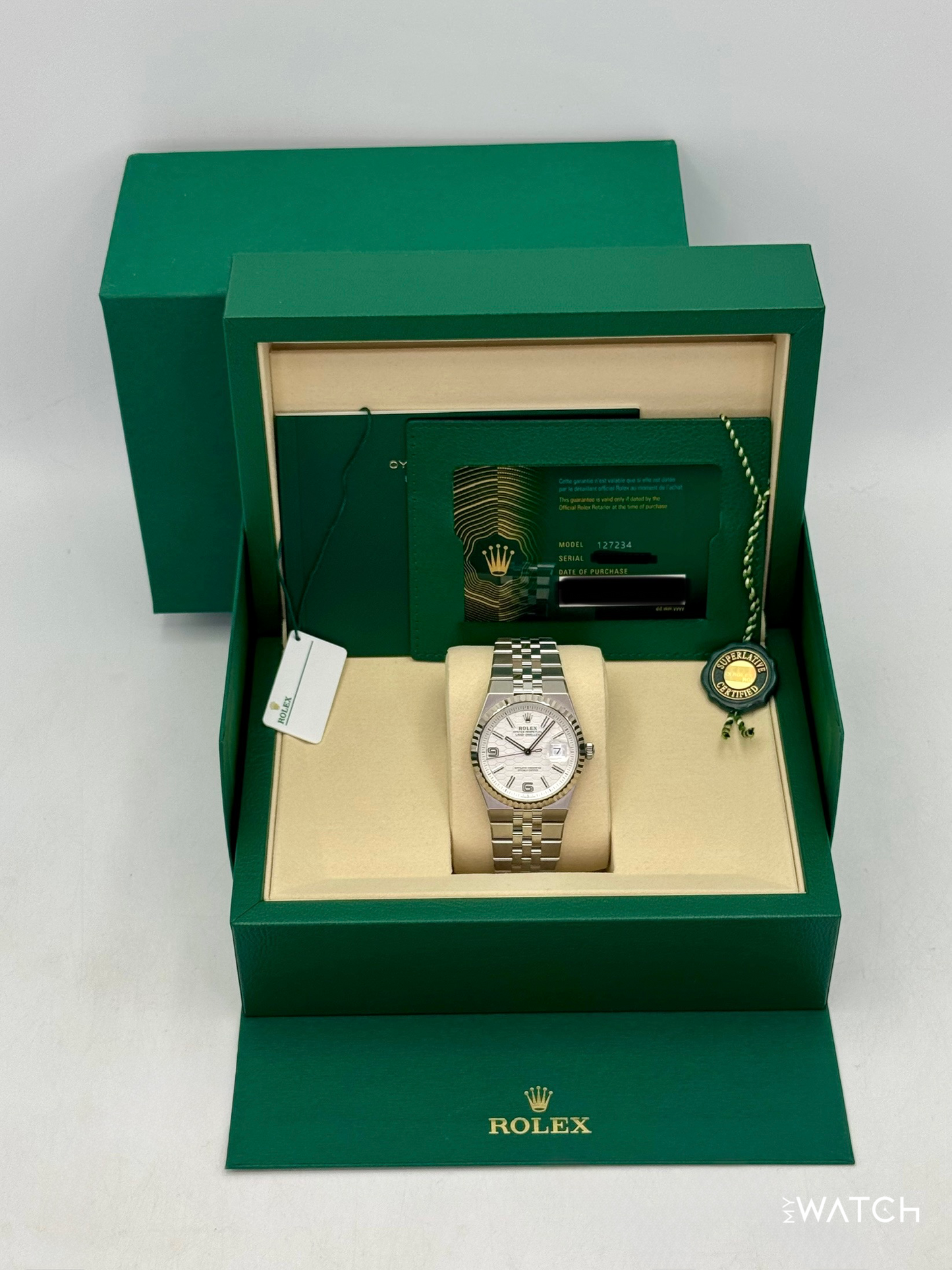 NEW 2026 Rolex Land-Dweller 36mm 127234 Stainless Steel Flat Jubilee White Dial - MyWatchLLC