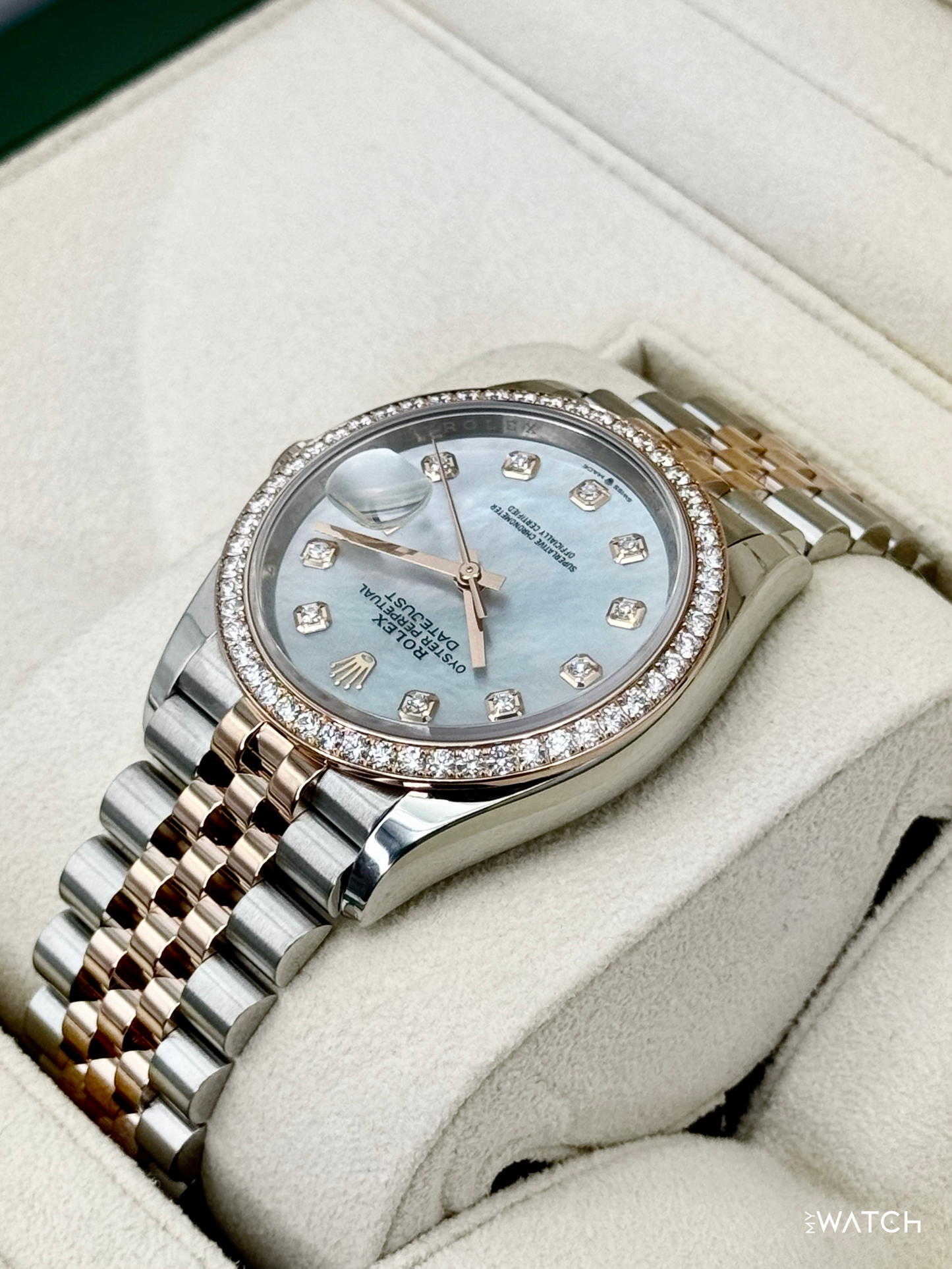 2024 Rolex Datejust 36mm 126281RBR Two-Tone Jubilee MOP Diamond Dial
