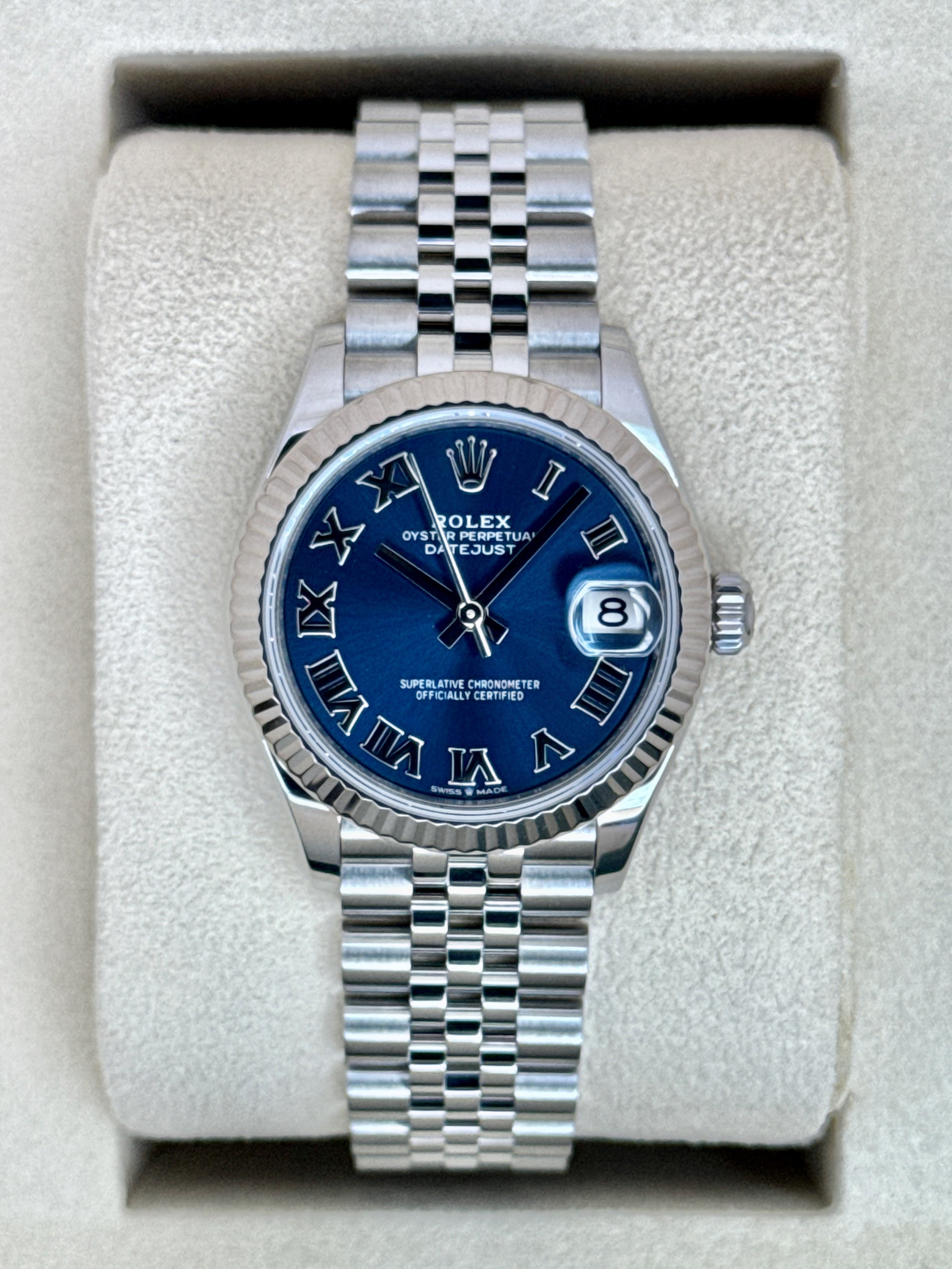 NEW 2023 Rolex Lady-Datejust 31mm 278273 Two-Tone Jubilee Green Dial