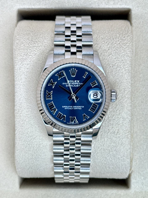 2025 Rolex Datejust 31mm 278274 Stainless Steel Jubilee Blue Dial