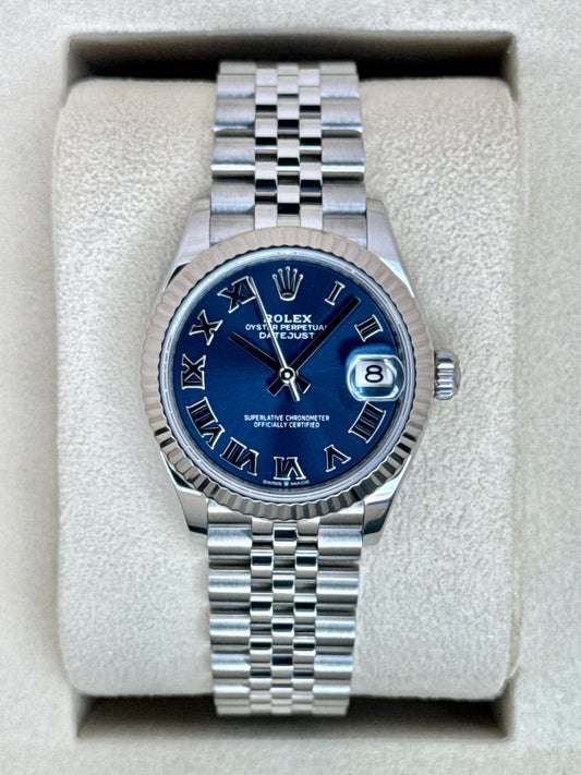 2025 Rolex Datejust 31mm 278274 Stainless Steel Jubilee Blue Dial