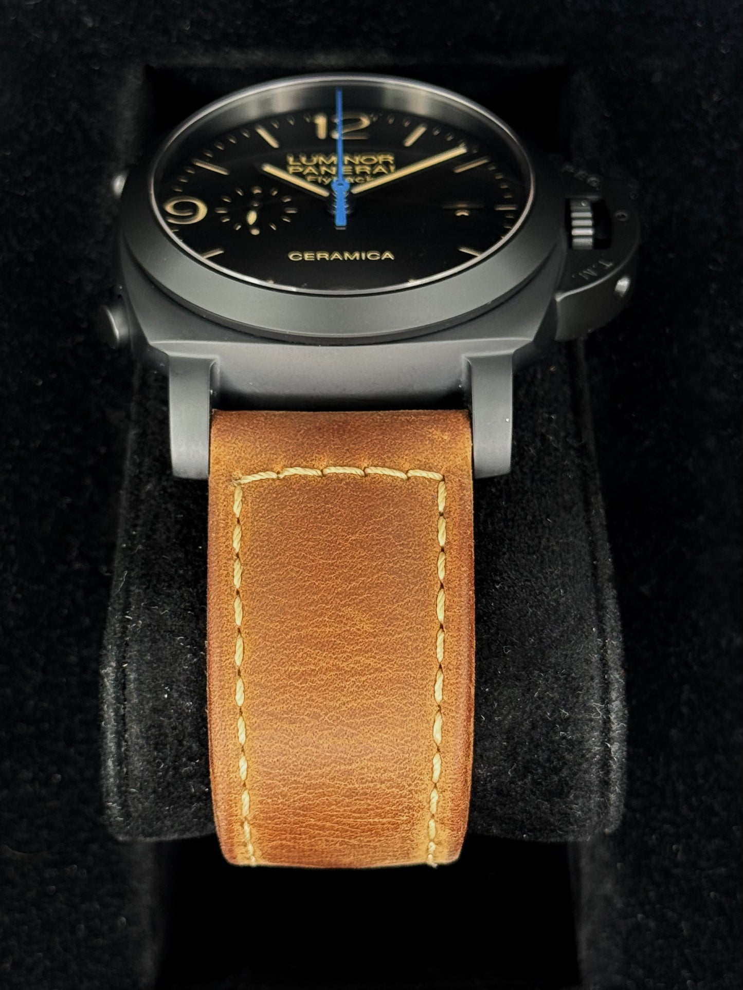 2016 Panerai Luminor 1950 3 Days 44mm PAM00580 Ceramic Black Dial