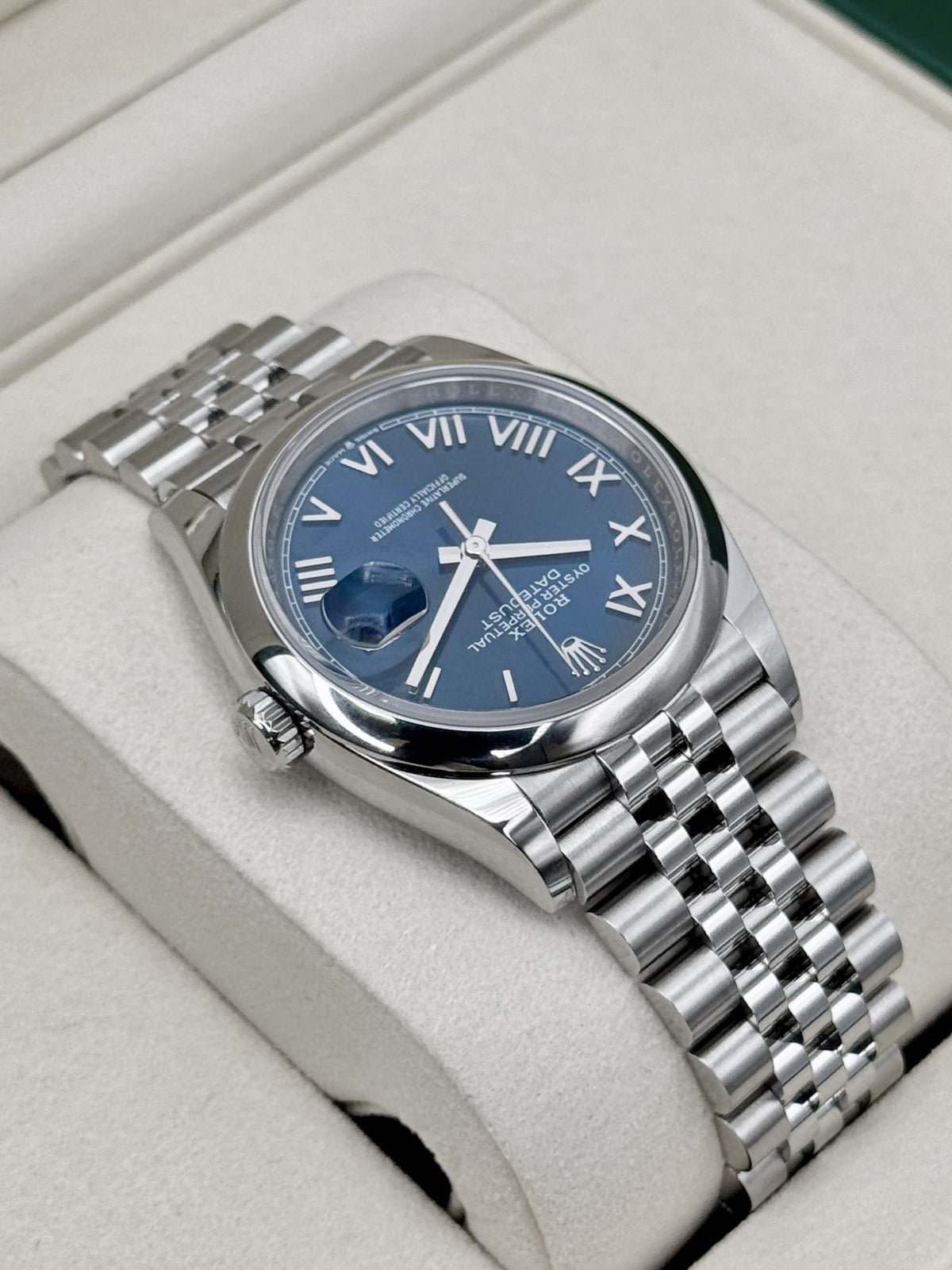 NEW 2026 Rolex Datejust 36mm 126200 Stainless Steel Jubilee Blue Roman Numeral Dial