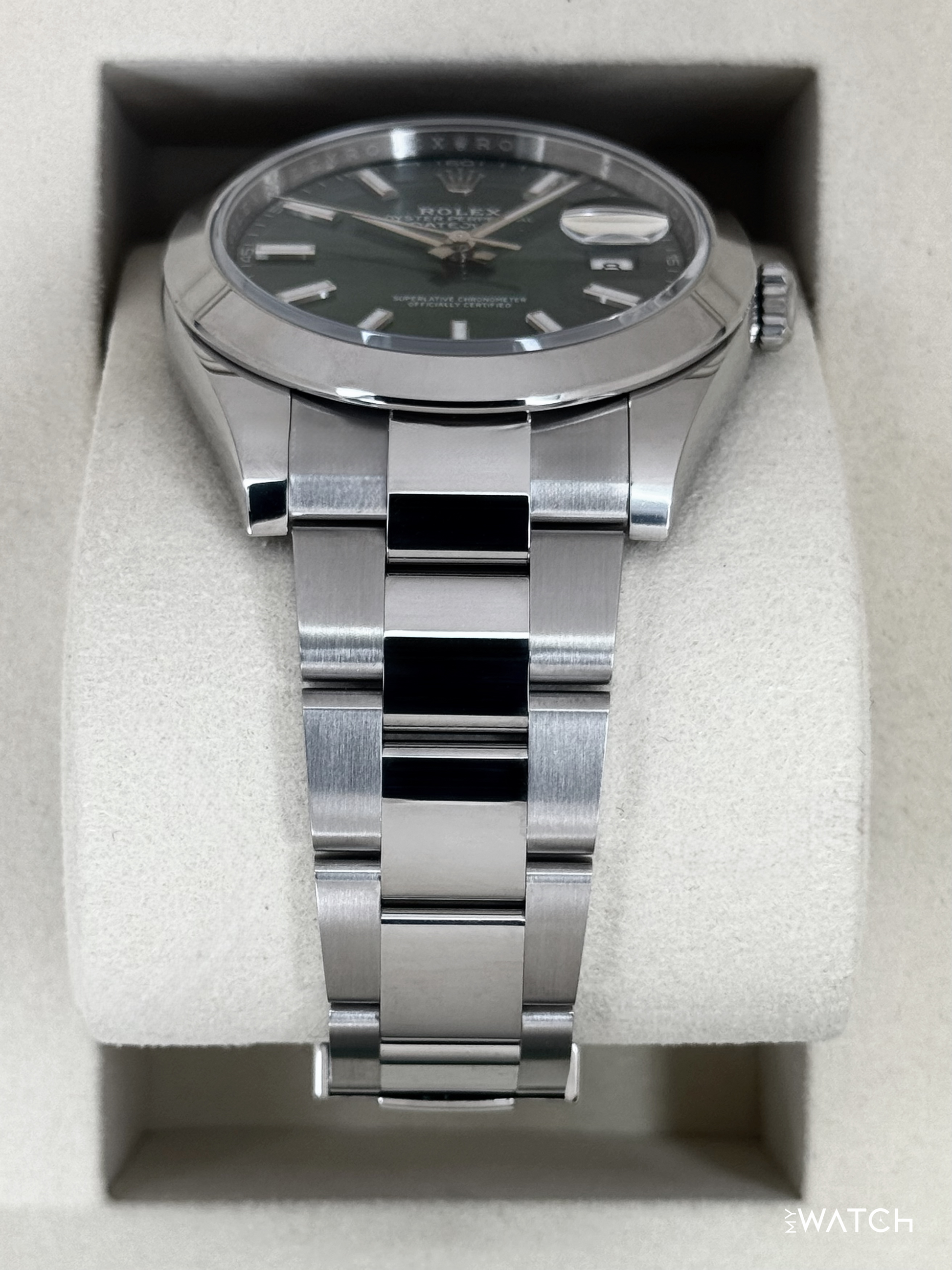 NEW 2026 Rolex Datejust 41mm 126300 Stainless Steel Oyster Green Dial - MyWatchLLC