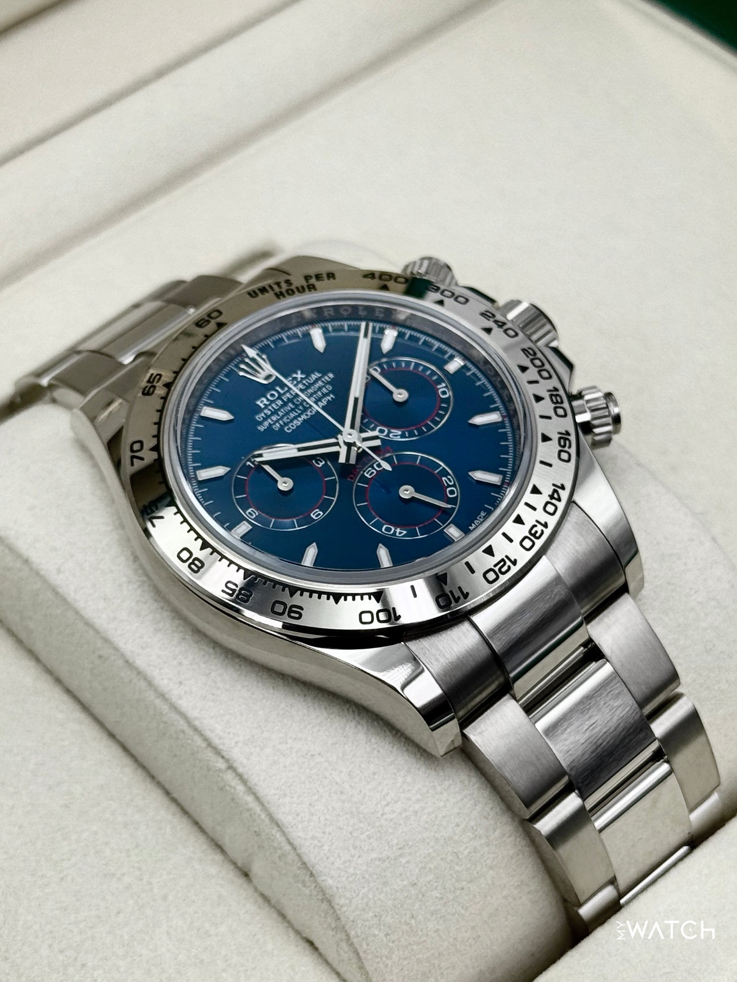 NEW 2026 Rolex Daytona 40mm 126509 White Gold Blue Dial - MyWatchLLC