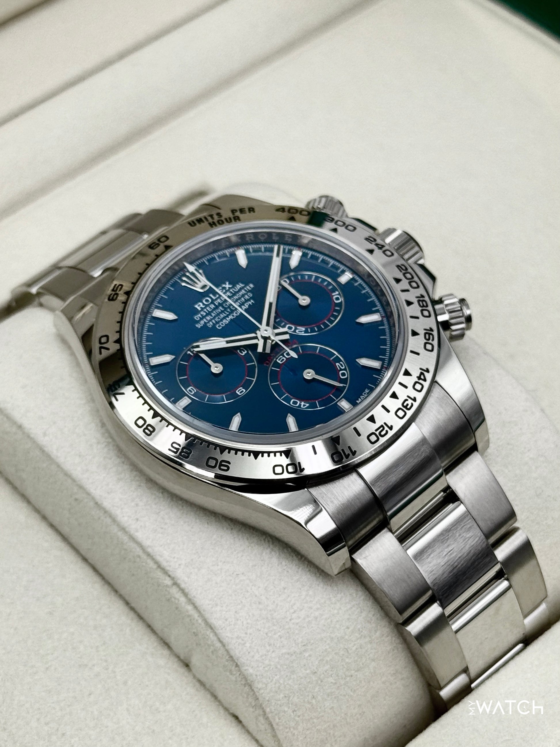 NEW 2026 Rolex Daytona 40mm 126509 White Gold Blue Dial - MyWatchLLC