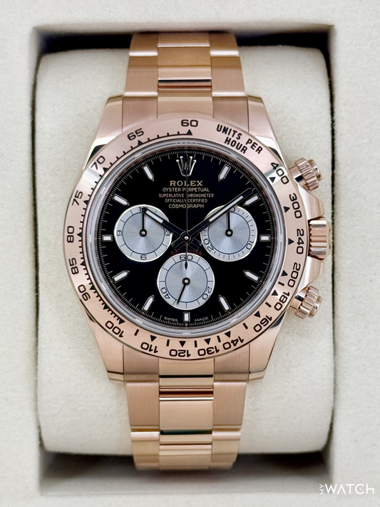 NEW 2025 Rolex Daytona 40mm 126505 Rose Gold Black Dial - MyWatchLLC