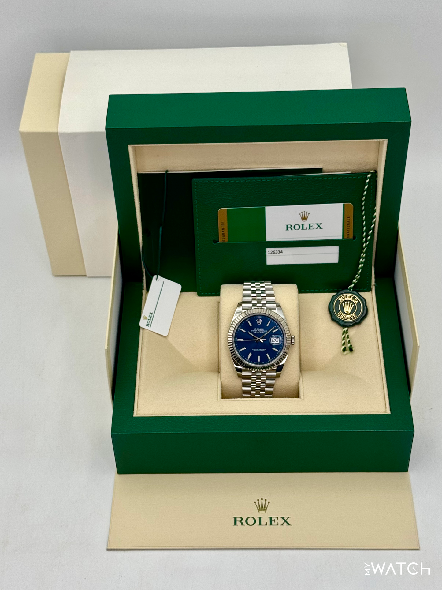 2019 Rolex Datejust 41mm 126334 Stainless Steel Jubilee Blue Dial