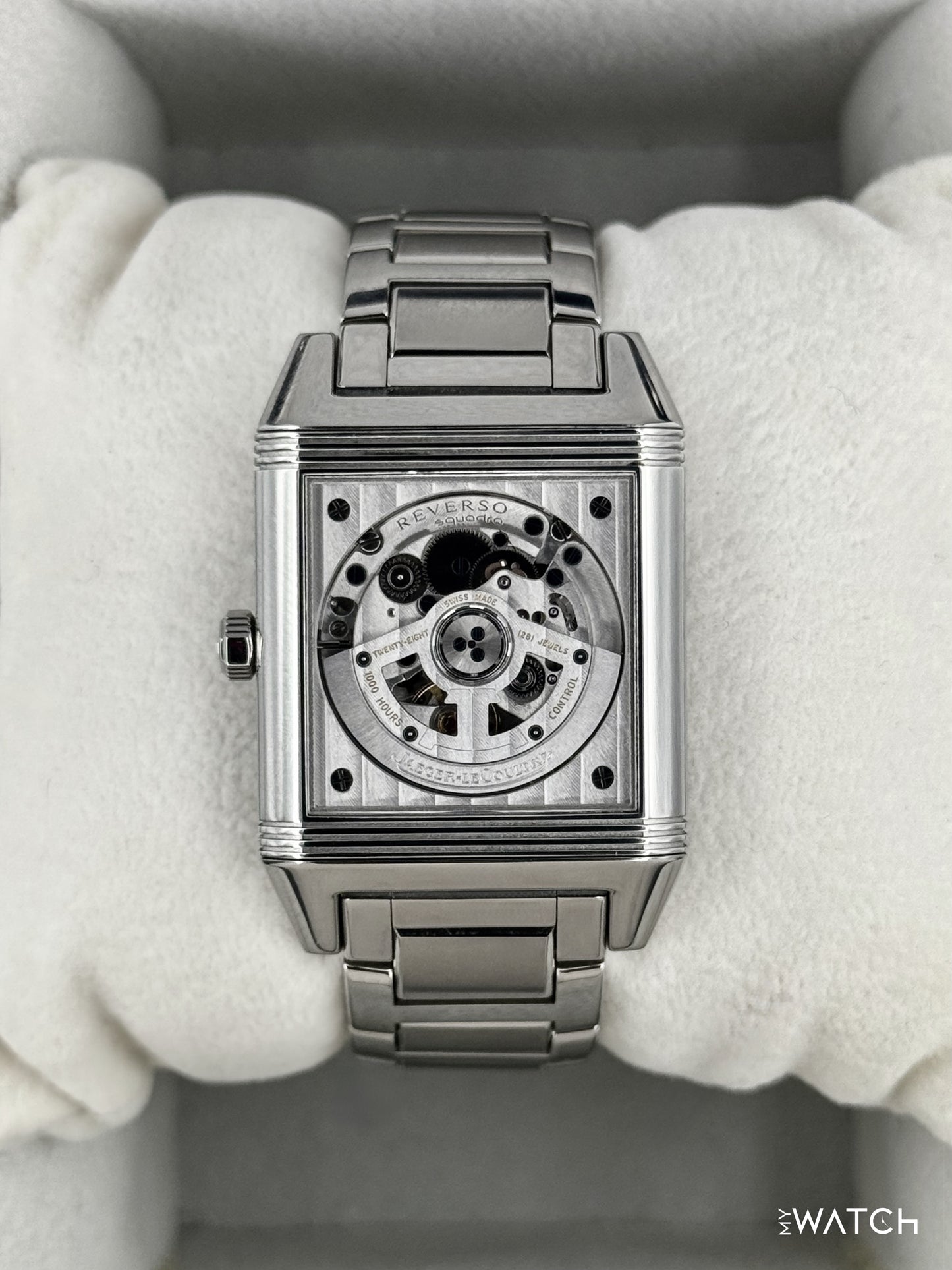 Jaeger-Coultre Reverso Squadra 29mm 234.8.66 Stainless Steel White Dial (CPO) - MyWatchLLC
