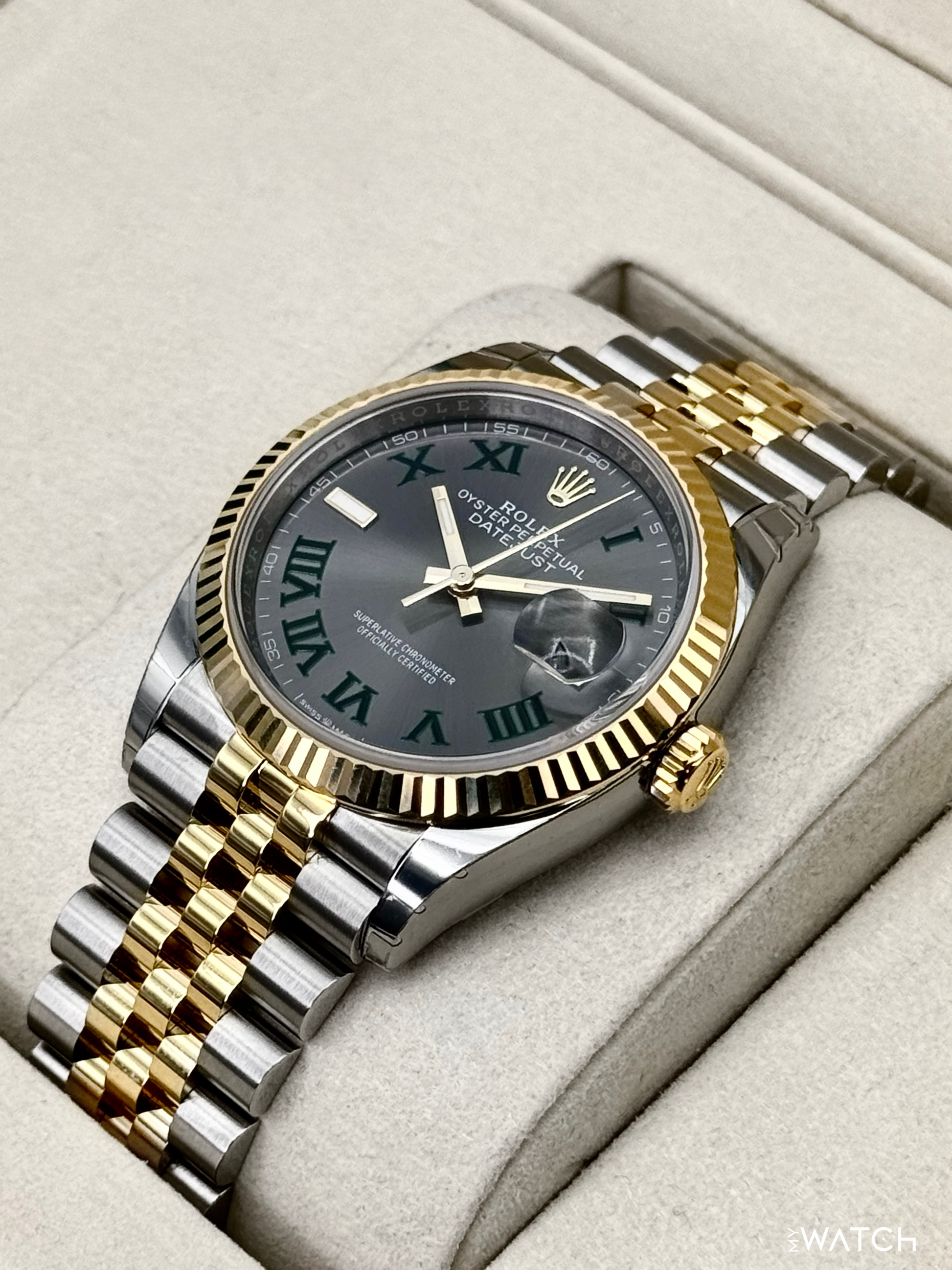 NEW 2026 Rolex Datejust 36mm 126233 Two-Tone Jubilee Wimbledon Dial (STICKERED) - MyWatchLLC
