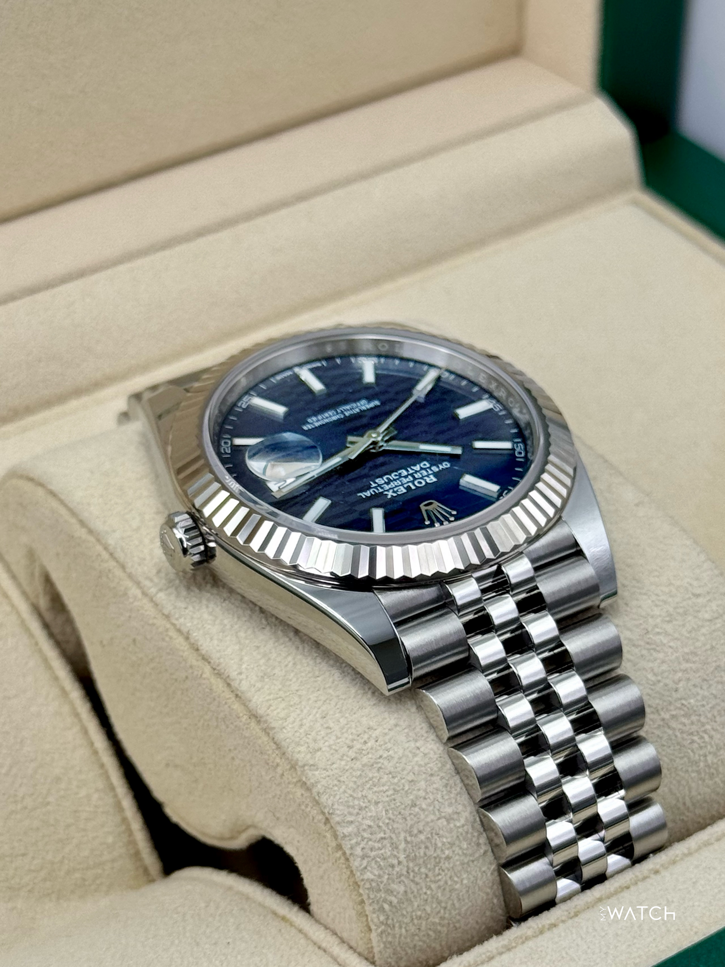 2022 Rolex Datejust 41mm 126334 Stainless Steel Jubilee Blue Motif Dial