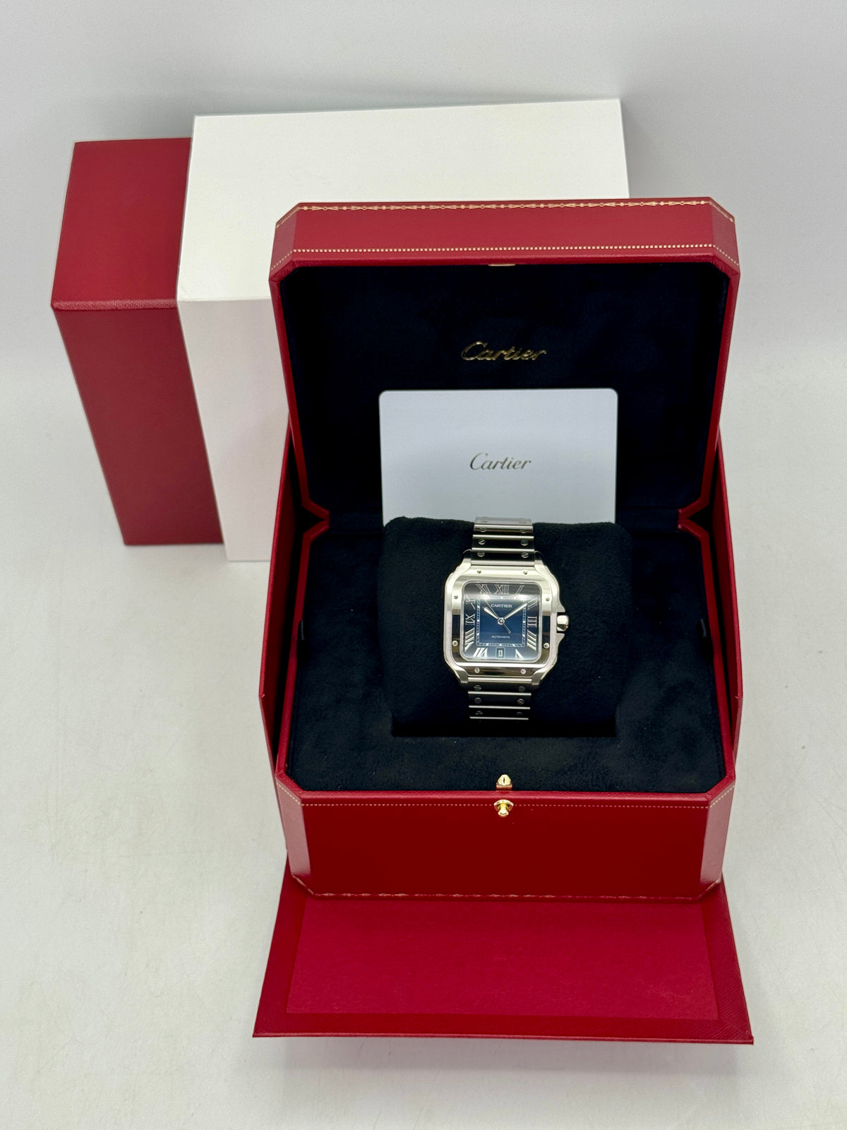 NEW 2026 Cartier Santos De Cartier 39mm WSSA0071 Stainless Steel Blue Dial