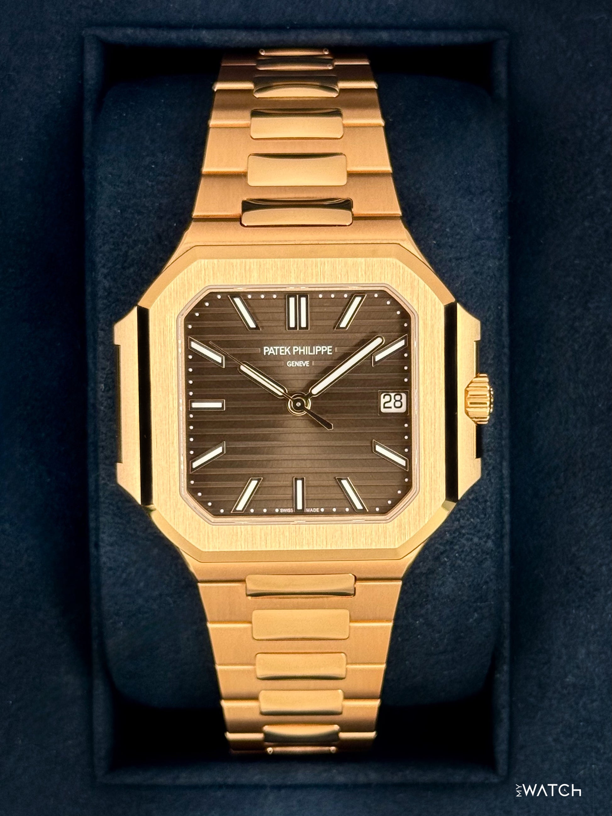 2025 Patek Philippe Cubitus 40mm 7128 Rose Gold Sunburst Brown Dial - MyWatchLLC
