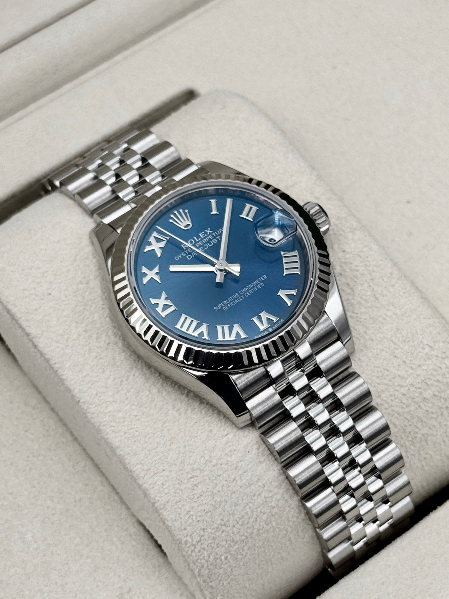 2025 Rolex Datejust 31mm 278274 Stainless Steel Jubilee Blue Dial