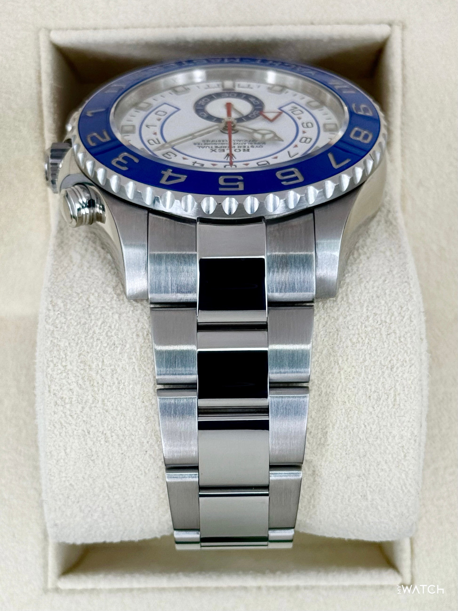 2019 Rolex Yacht-Master II 44mm 116680 Stainless Steel White Dial - MyWatchLLC