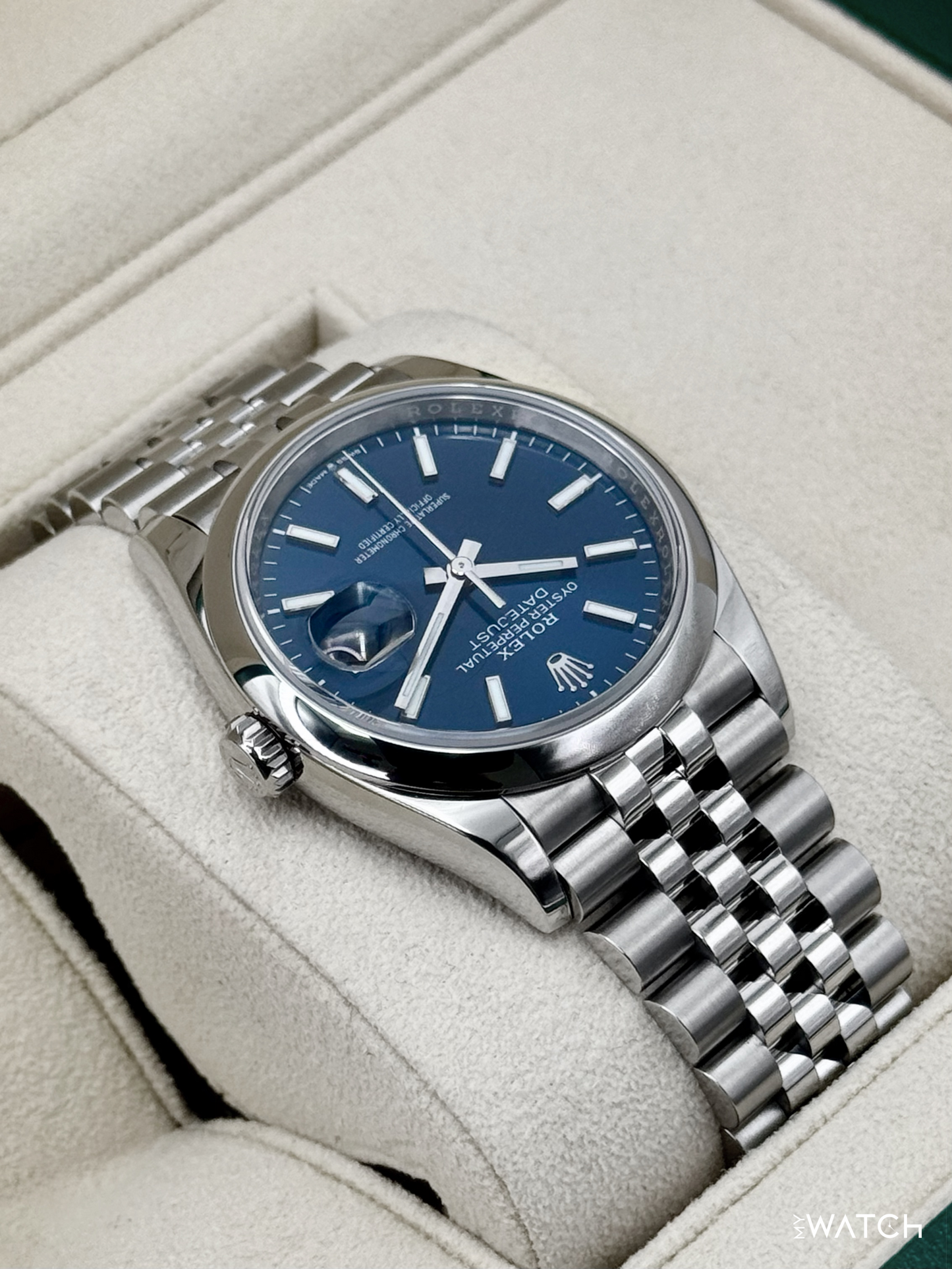 2024 Rolex Datejust 36mm 126200 Stainless Steel Jubilee Blue Dial - MyWatchLLC