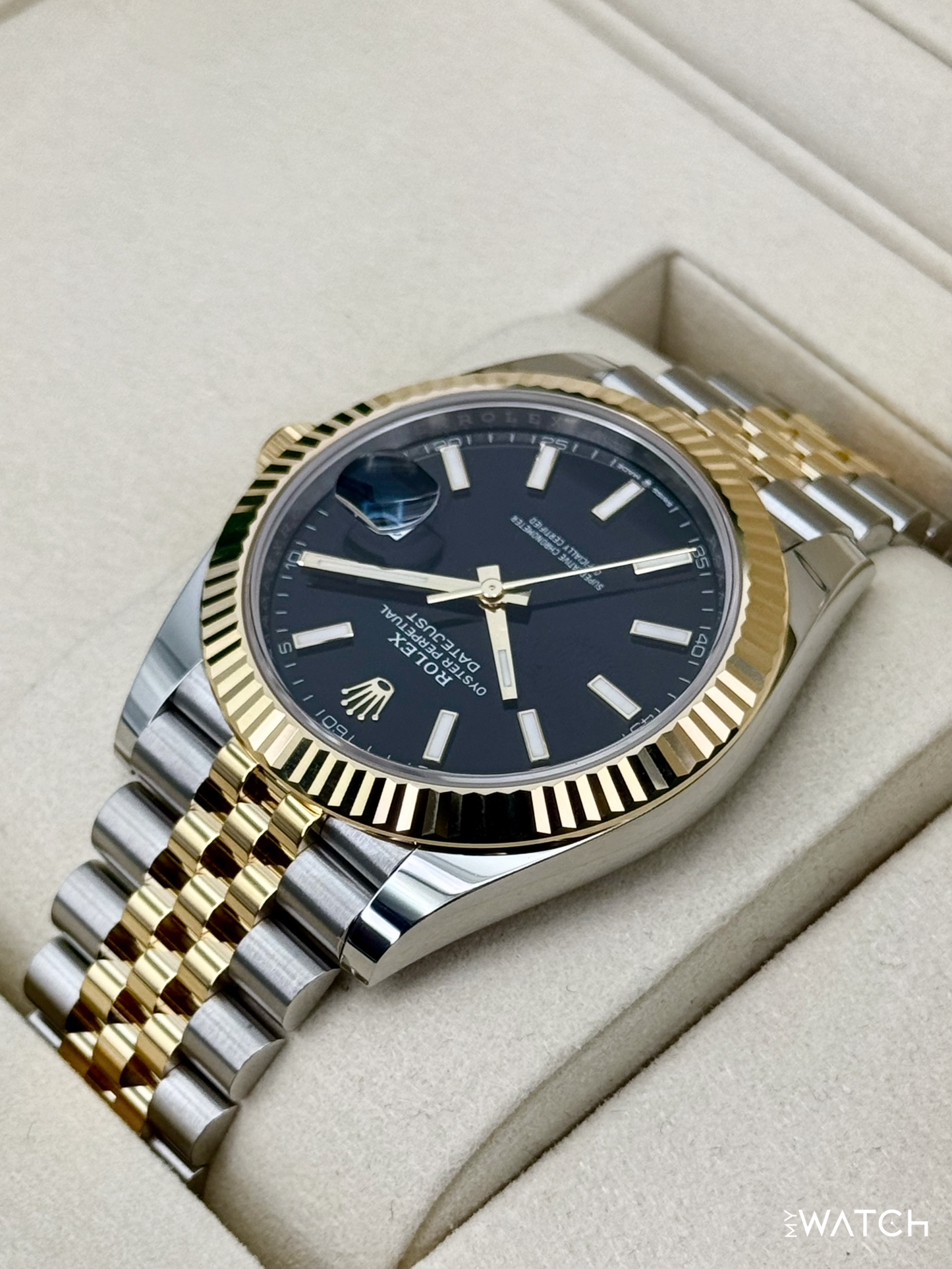NEW 2025 Rolex Datejust 41mm 126333 Two-Tone Jubilee Black Dial