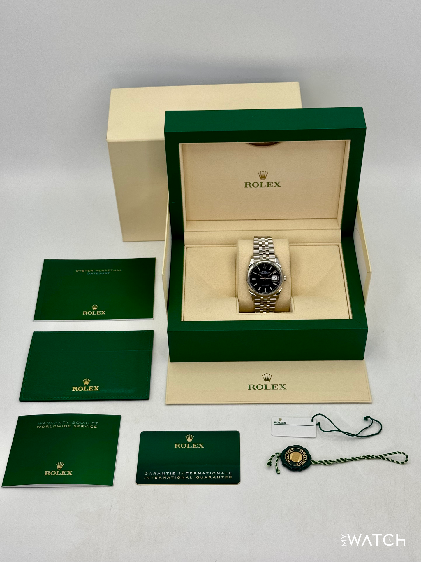 2024 Rolex Datejust 36mm 126200 Stainless Steel Jubilee Black Dial - MyWatchLLC