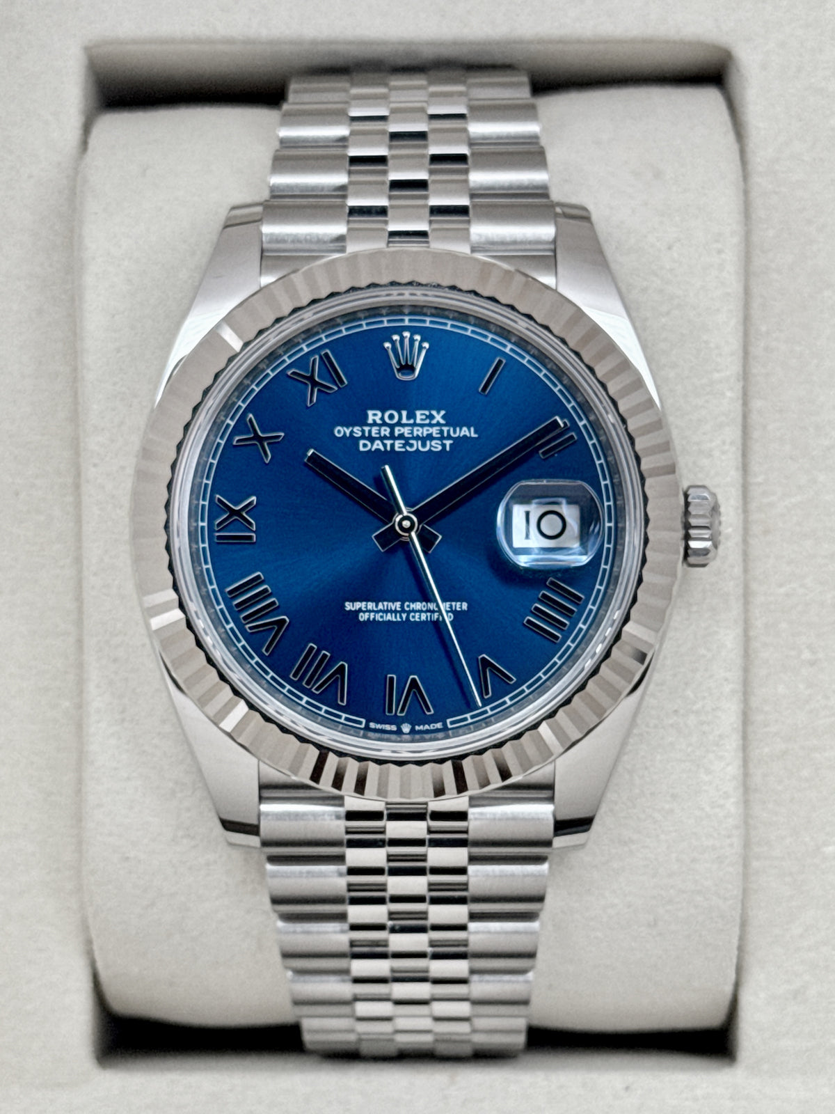 NEW 2026 Rolex Datejust 41mm 126334 Stainless Steel Jubilee Blue Roman Numeral Dial