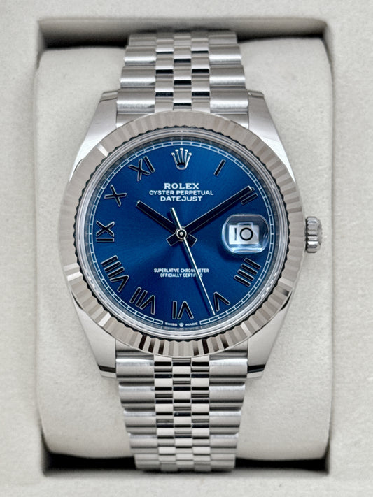 NEW 2026 Rolex Datejust 41mm 126334 Stainless Steel Jubilee Blue Roman Numeral Dial