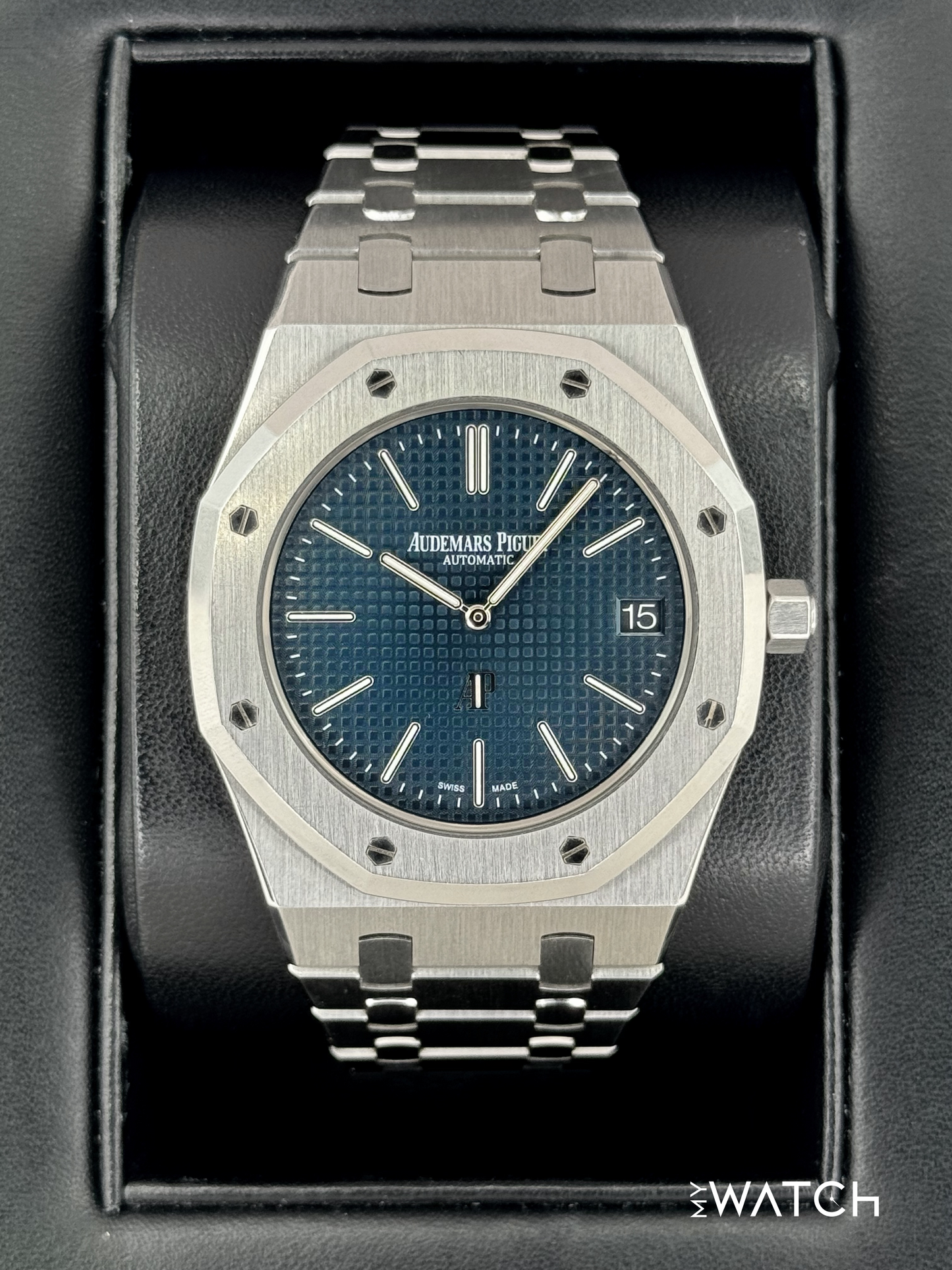 2016 Audemars Piguet  Royal Oak  39mm 15202ST Stainless Steel Blue Dial