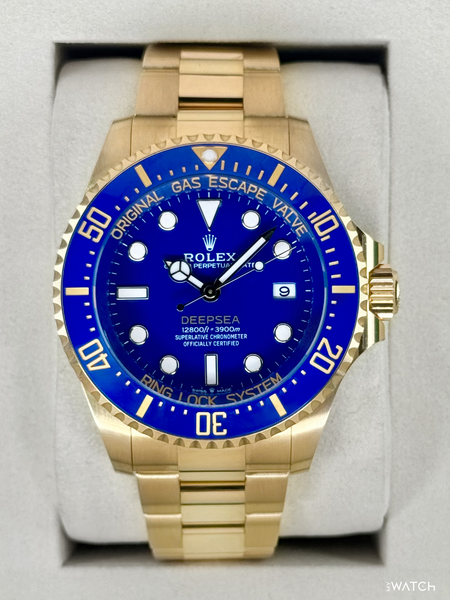 NEW 2026 Rolex Deepsea 44mm 136668LB 18K Yellow Gold Blue Dial (STICKE