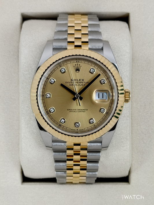 NEW 2025 Rolex Datejust 41mm 126333 Jubilee Champagne Diamond Dial - MyWatchLLC