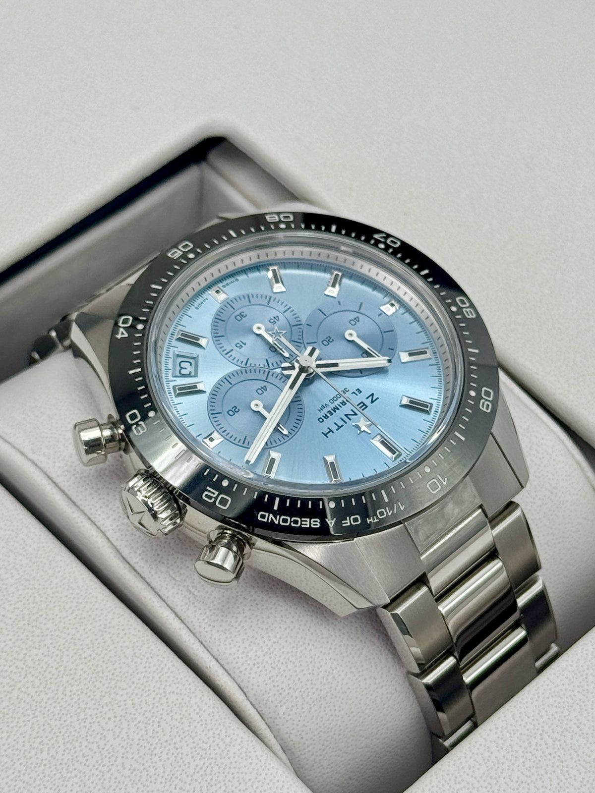 2023 Zenith Chronomaster Sport 41mm 03.3105.3600/52.M3100 Stainless Steel Blue Dial