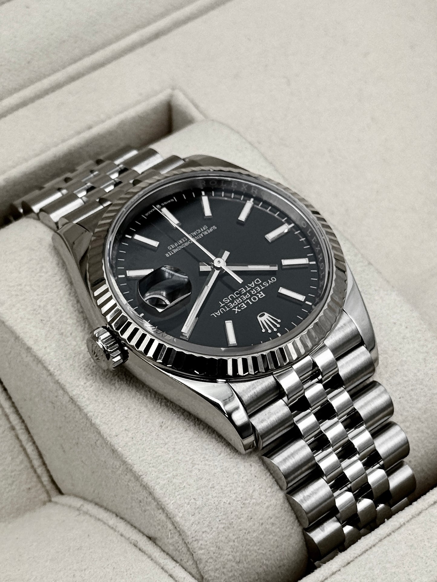 2019 Rolex Datejust 36mm 126234 Stainless Steel Jubilee Black Dial