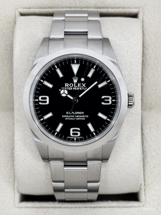 2019 Rolex Explorer 39mm 214270 Stainless Steel Black Dial
