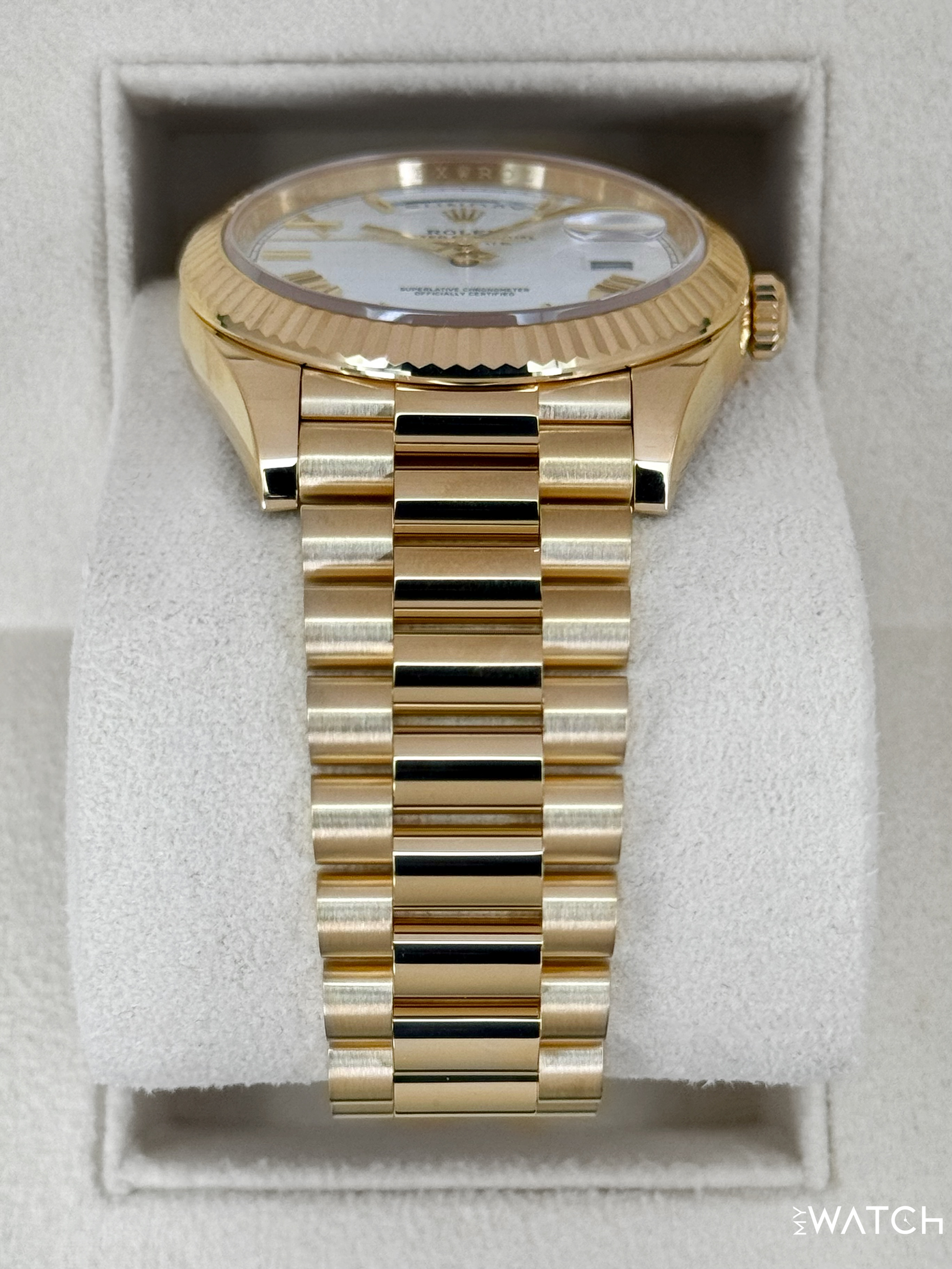 NEW 2025 Rolex Day-Date 40mm 228238 Presidential White Dial - MyWatchLLC