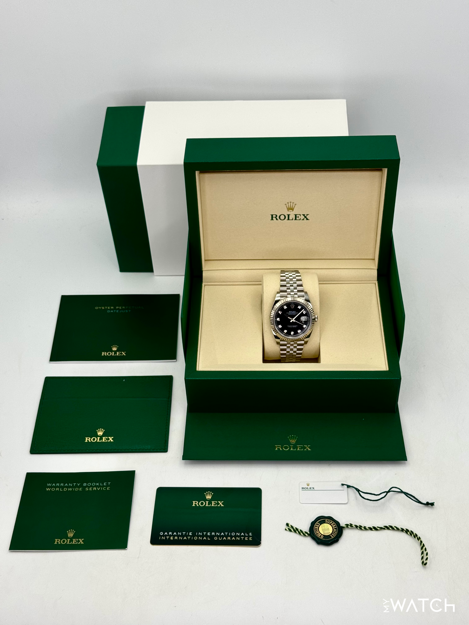 NEW 2026 Rolex Datejust 41mm 126334 Stainless Steel Jubilee Black Diamond Dial - MyWatchLLC