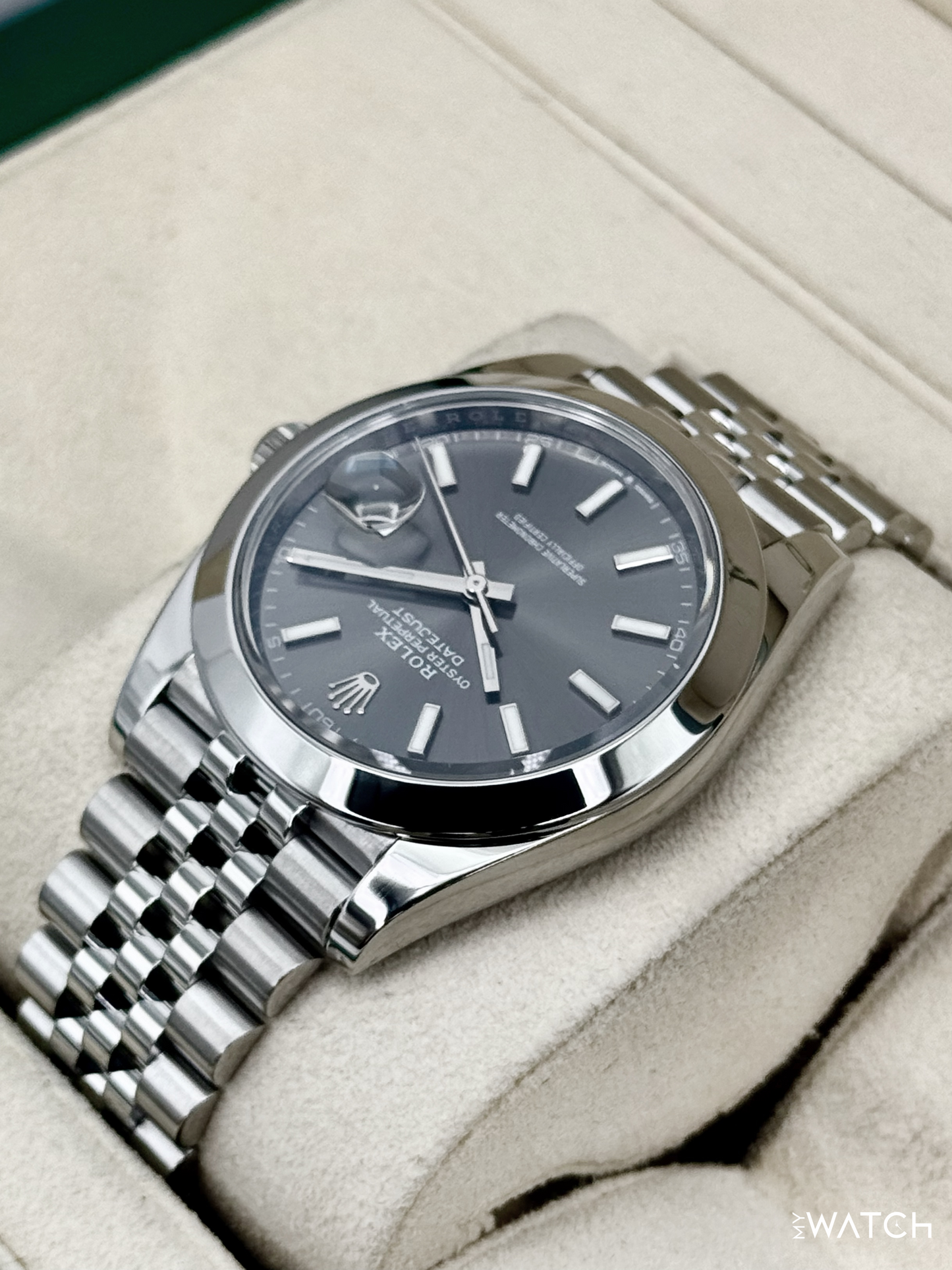 2023 Rolex Datejust 41mm 126300 Stainless Steel Jubilee Rhodium Dial - MyWatchLLC